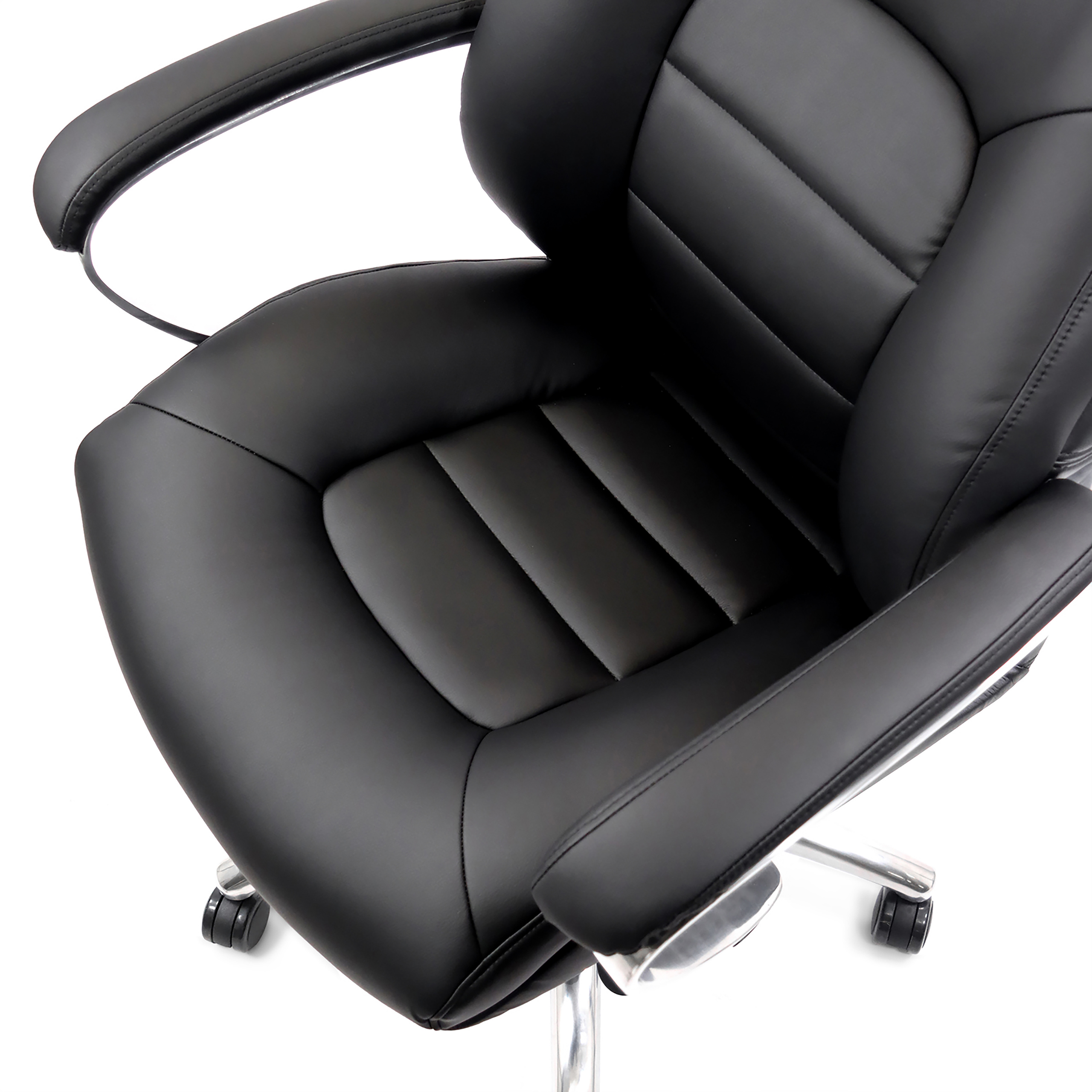 BRENTON XXL Office chair Faux leather Black