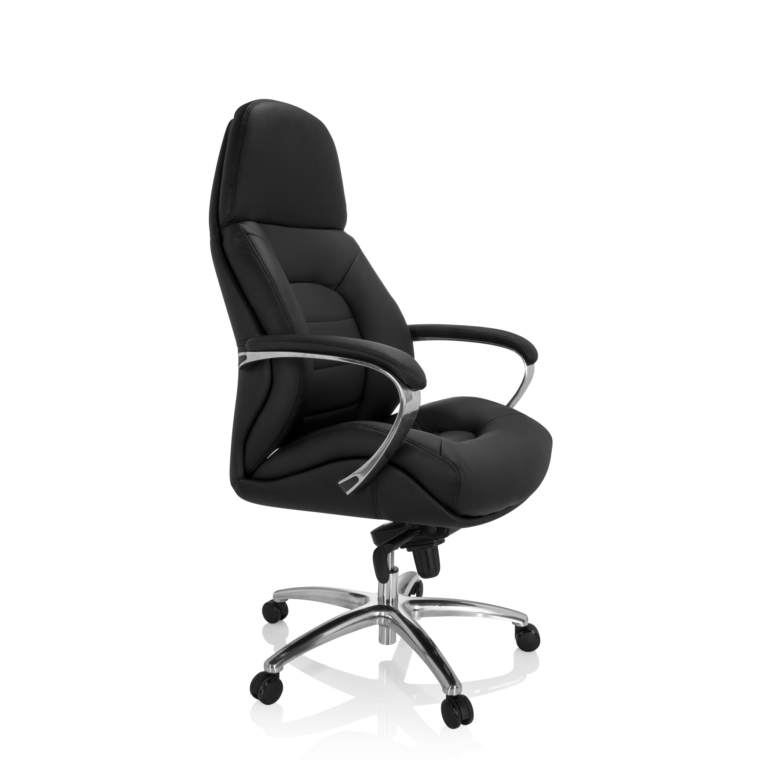BRENTON XXL Office chair Faux leather Black