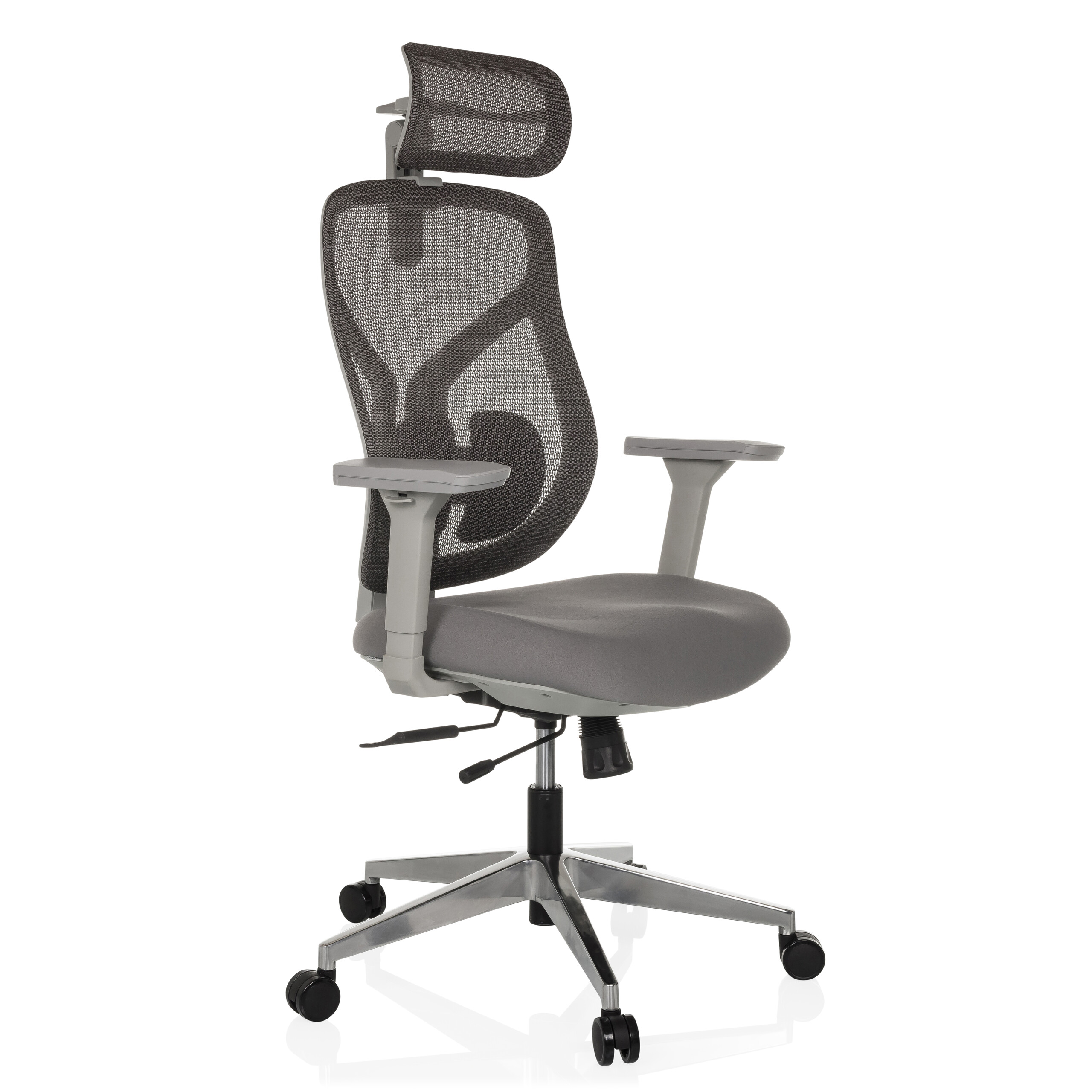 CASSILIS W Office chair Mesh fabric Grey