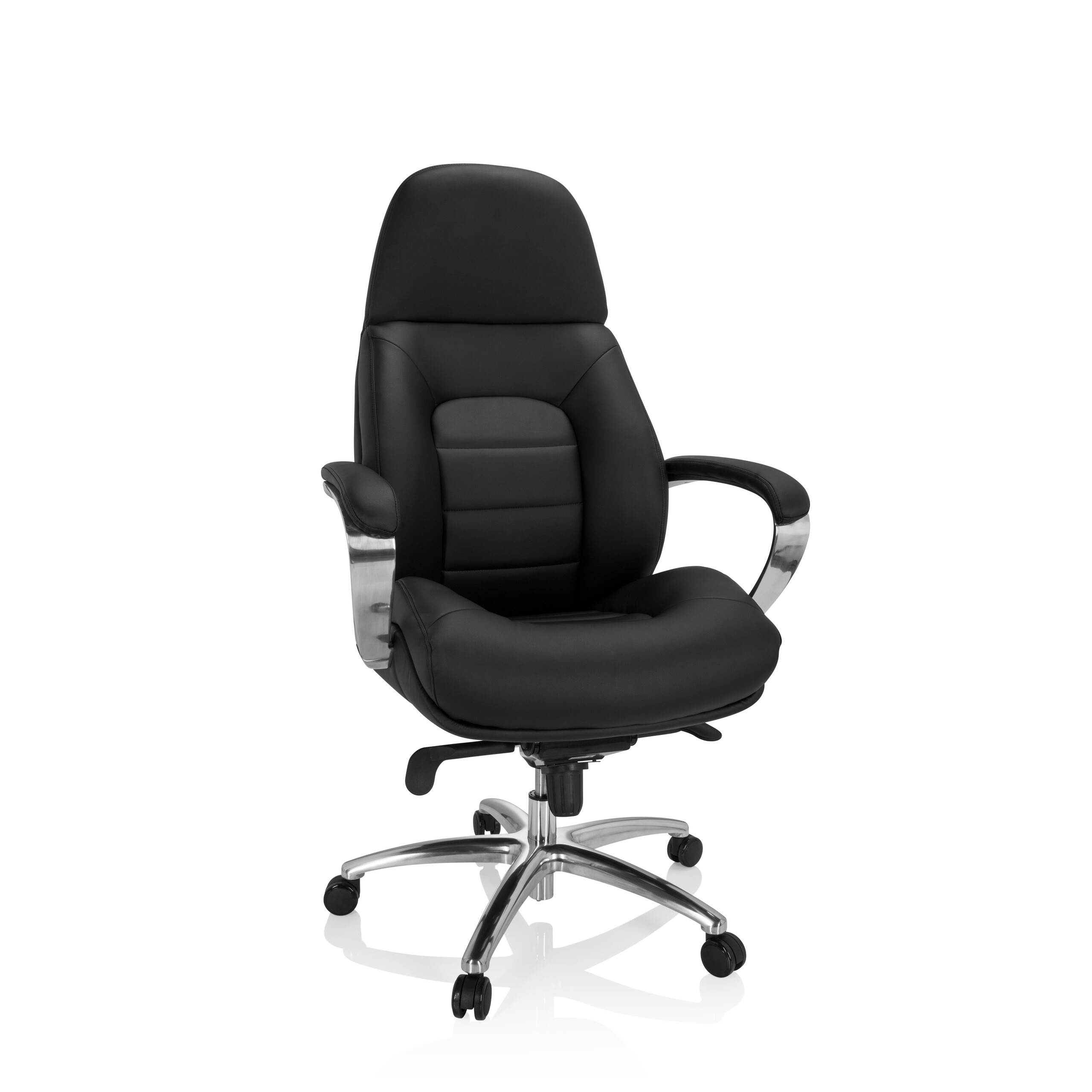 BRENTON XXL Bürostuhl Kunstleder Schwarz