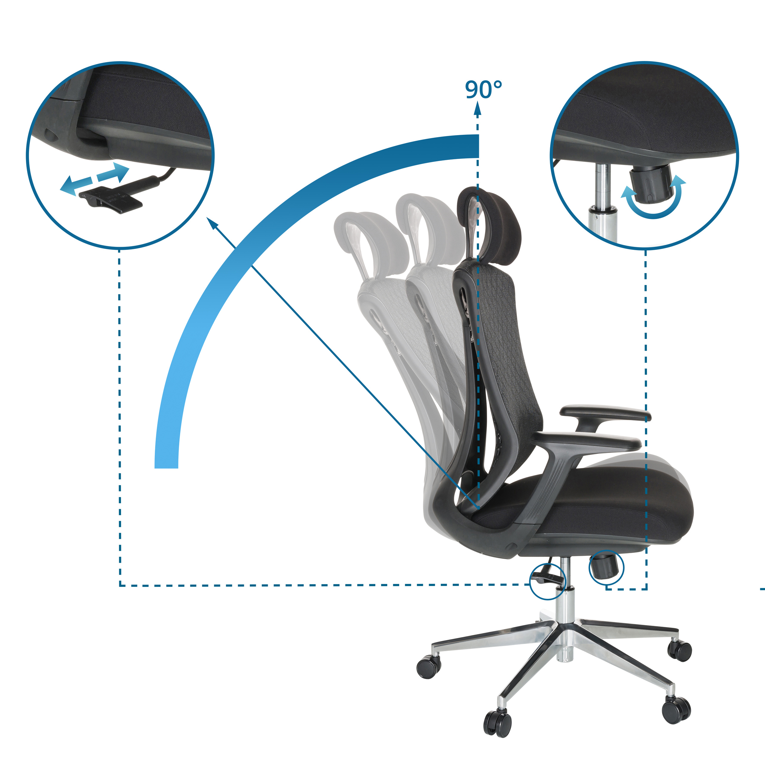 FALEO B Office chair Mesh Black