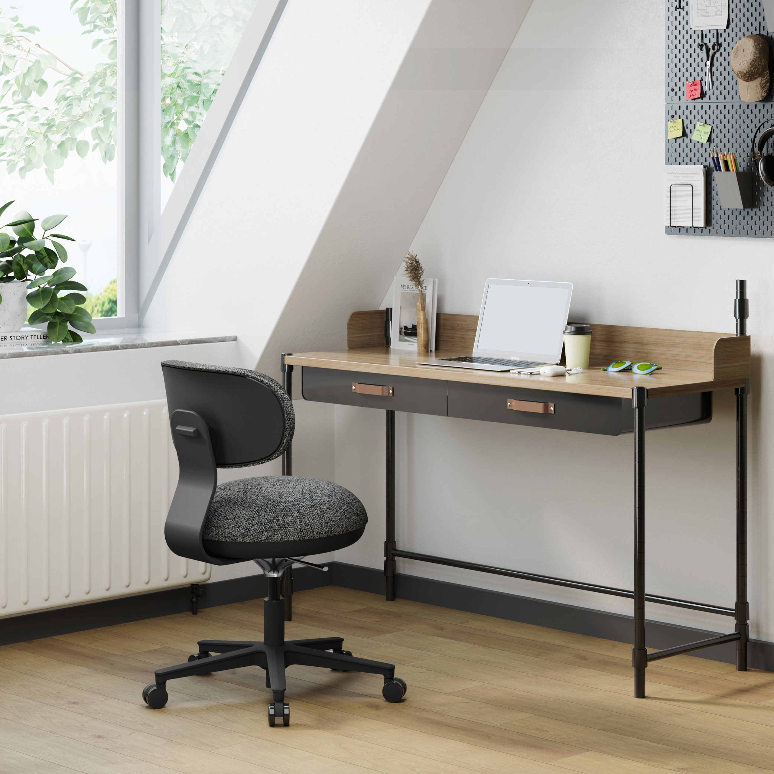 SITMOTION B 3D Office Chair Fabric Dark Grey