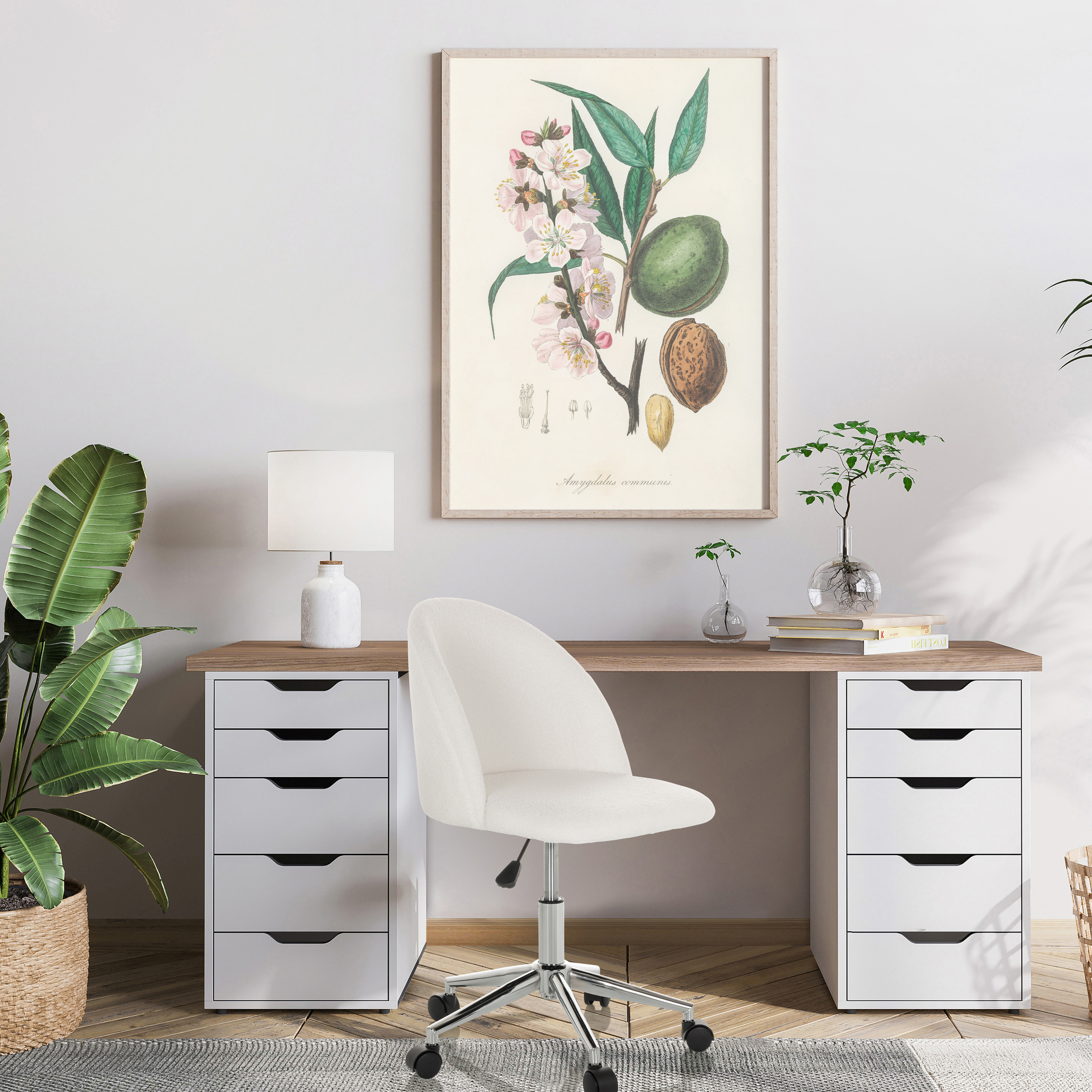 SOLAO TED Office chair Bouclé White