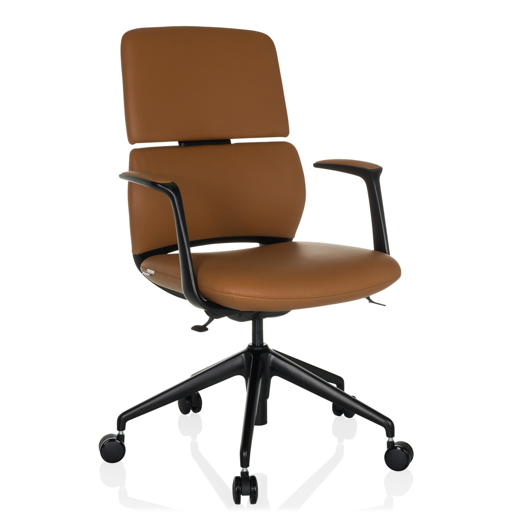 ATMOS DESIGNER Office chair Faux leather Brown