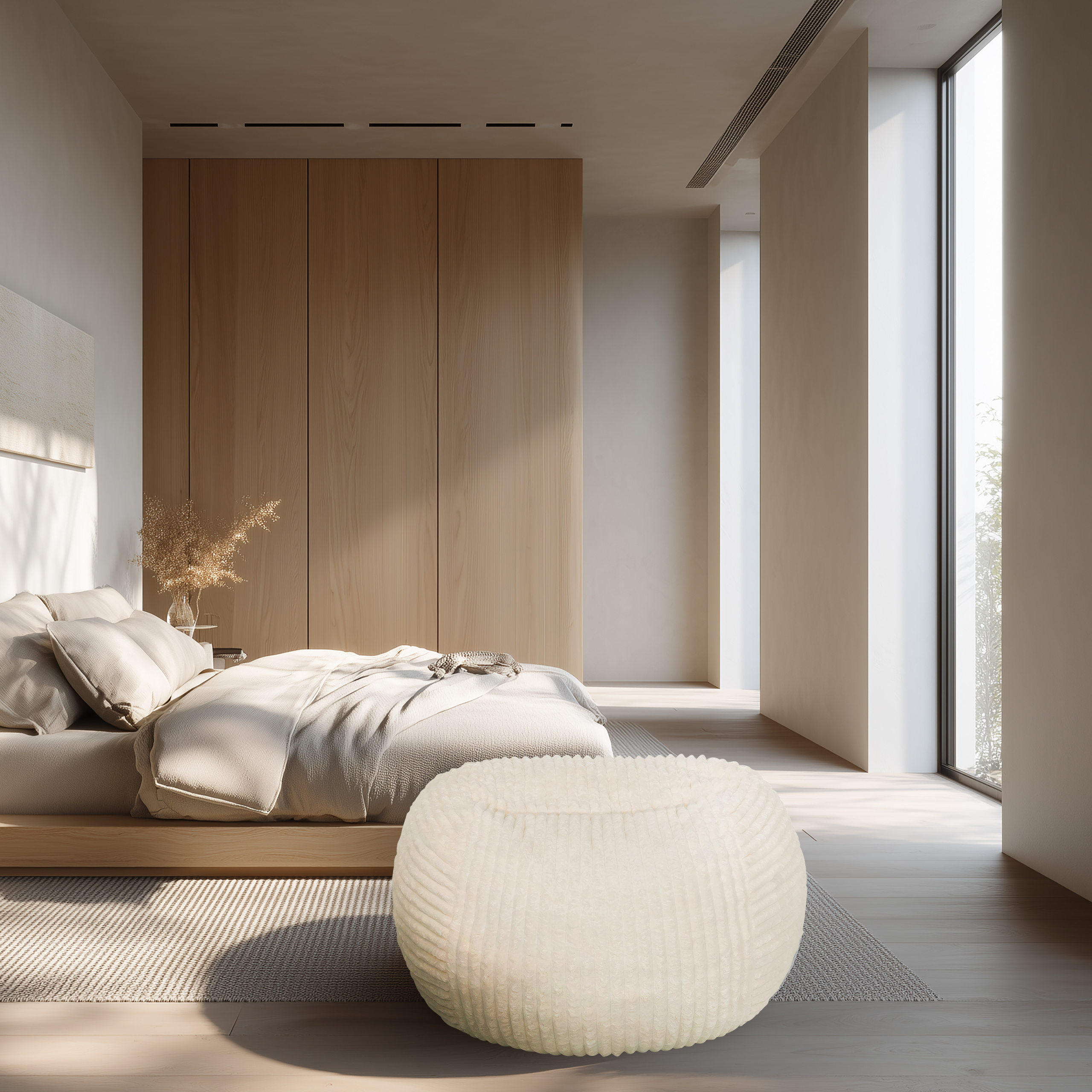 Sitzolo R Beanbag Cord Fabric Beige