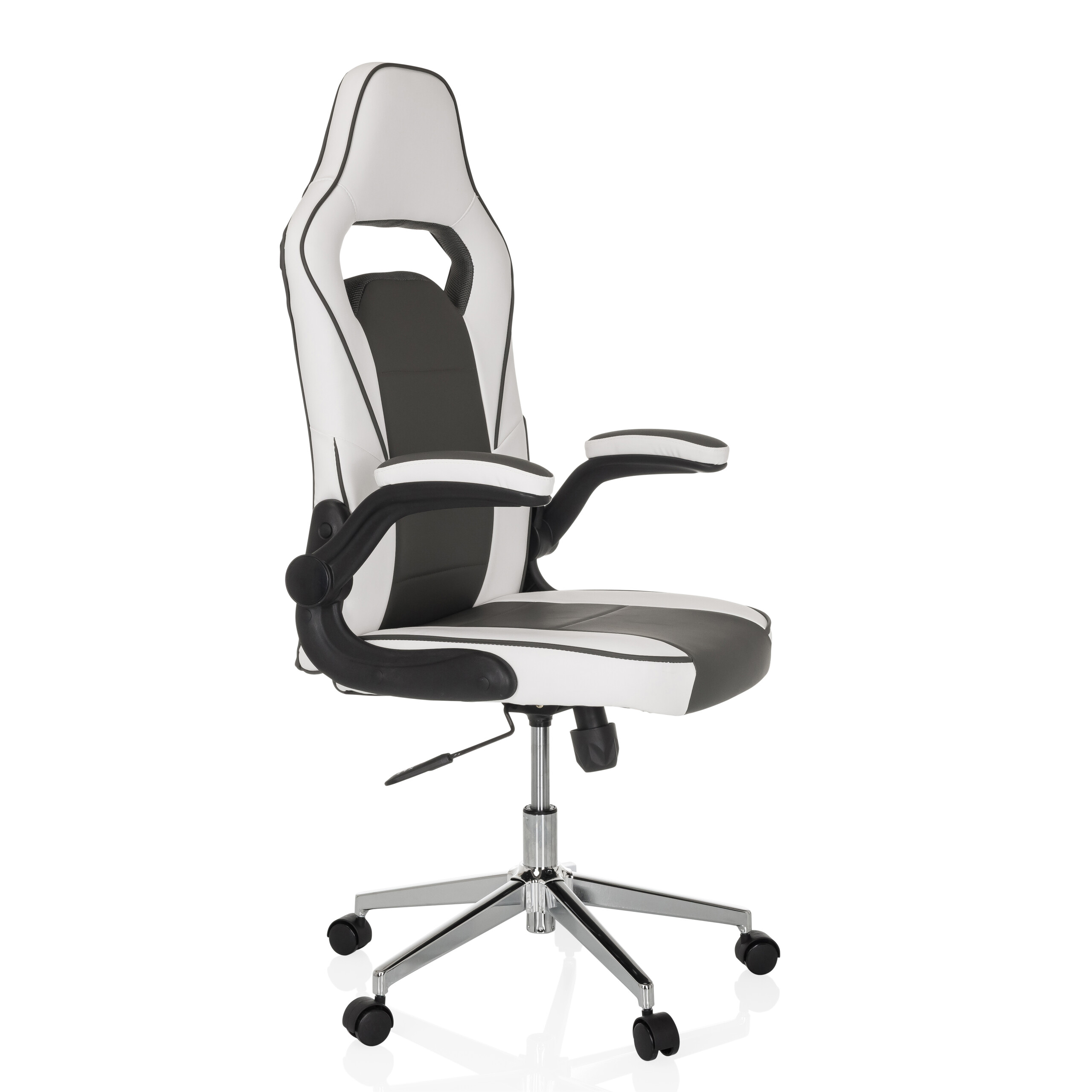 GAME SPORT PRO Office Chair Faux Leather White Grey