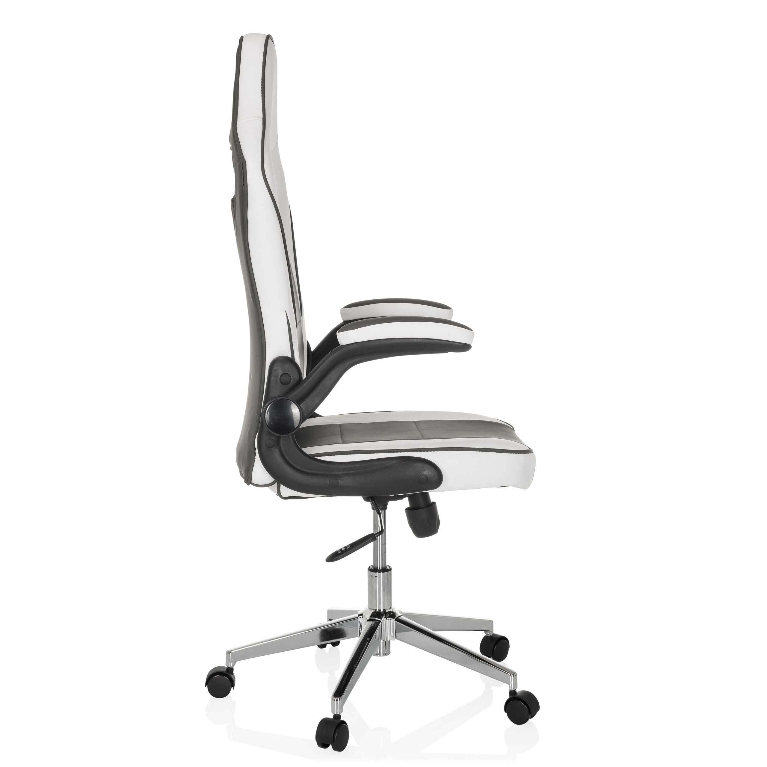 GAME SPORT PRO Office Chair Faux Leather White Grey