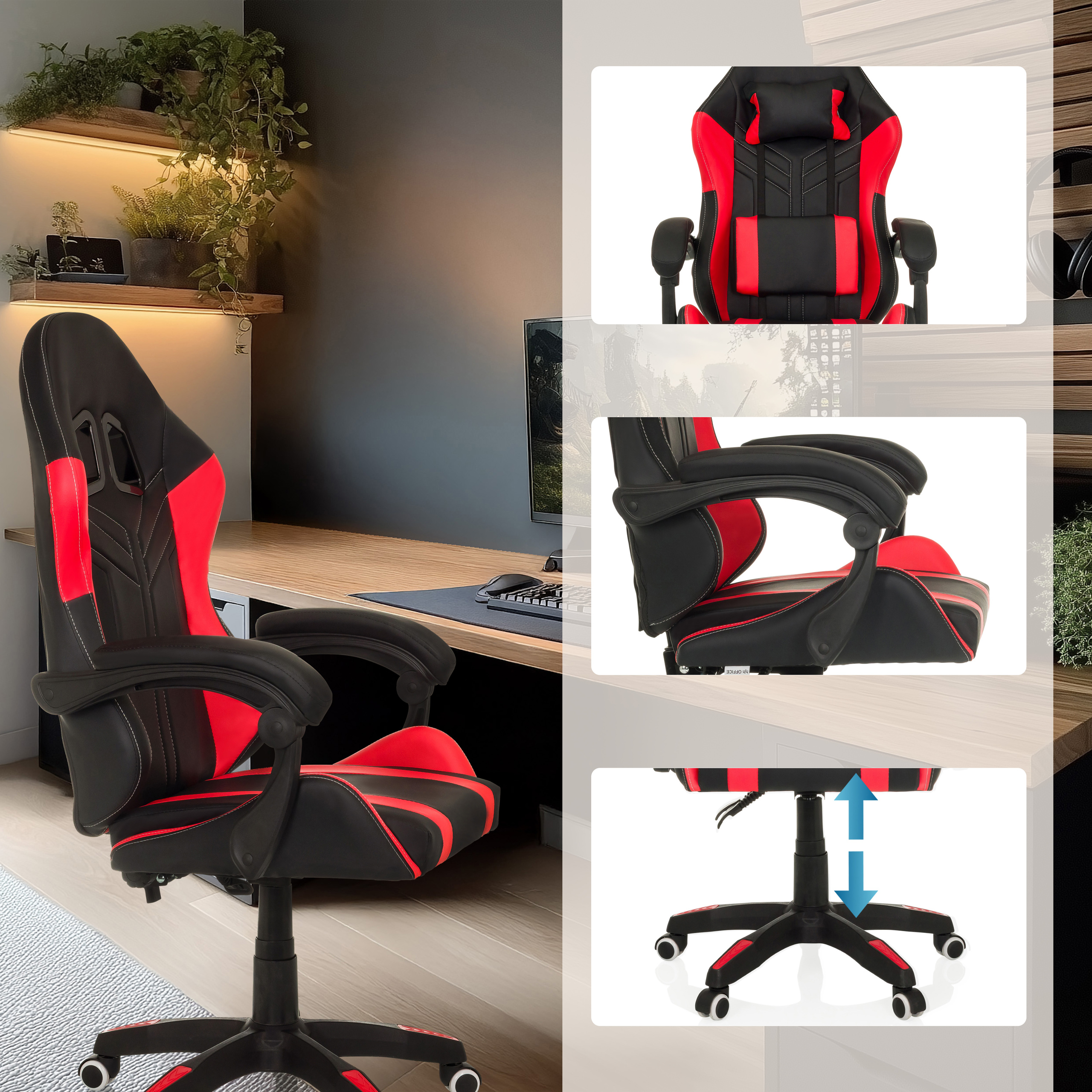 GAMEBREAKER W02 Office chair Faux leather Black