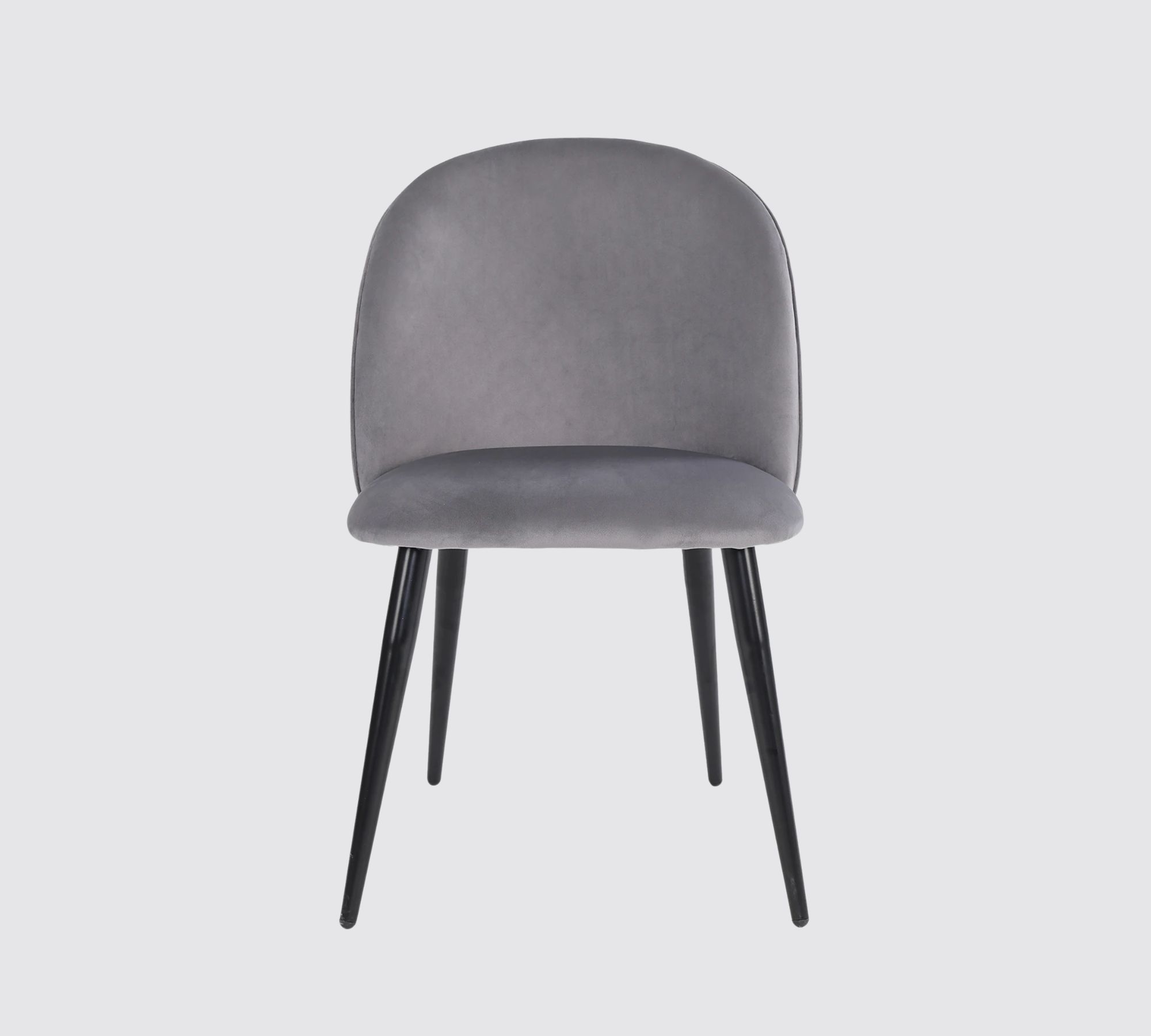 2x Velvet upholstered chair Grey