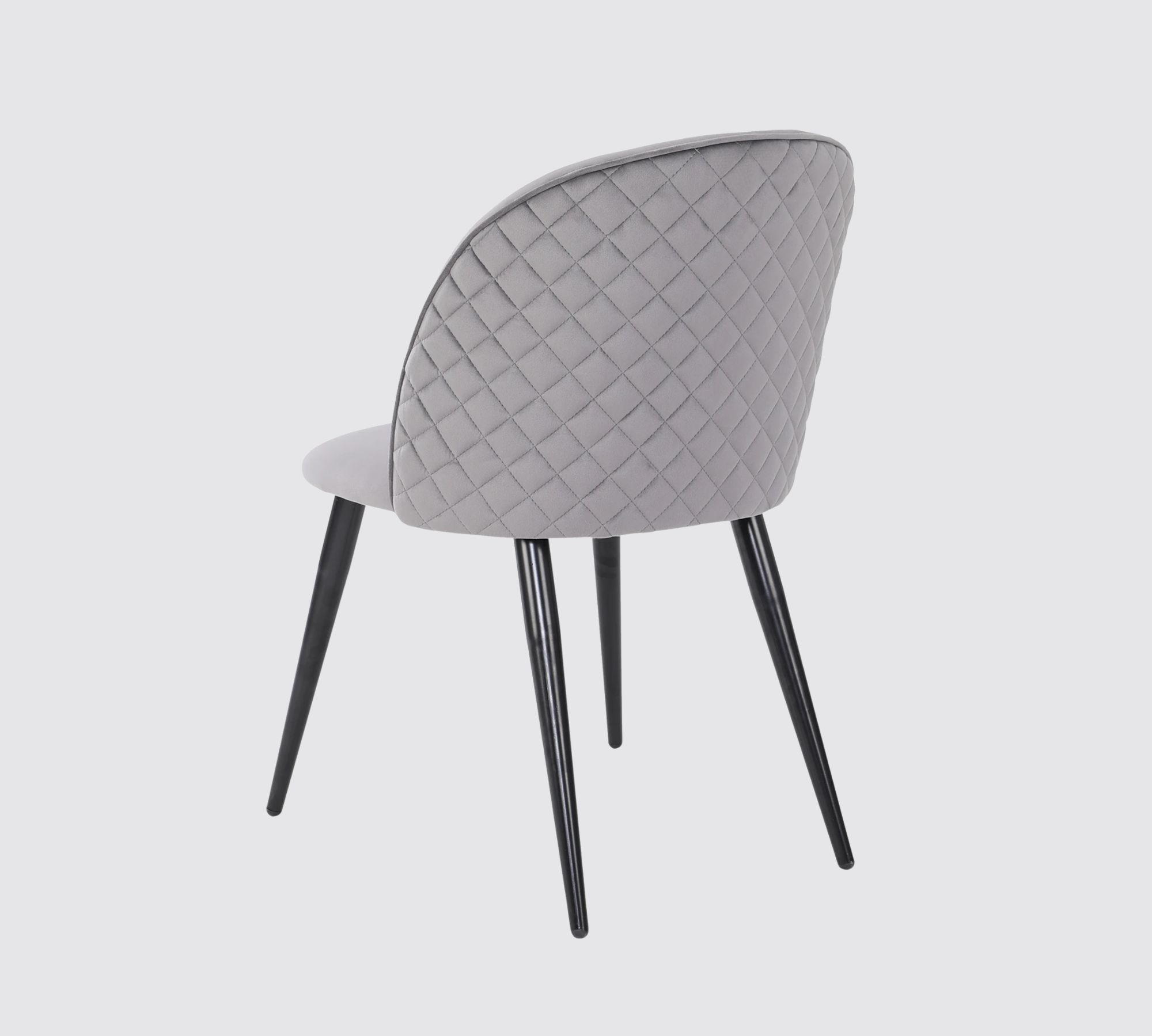 2x Velvet upholstered chair Grey