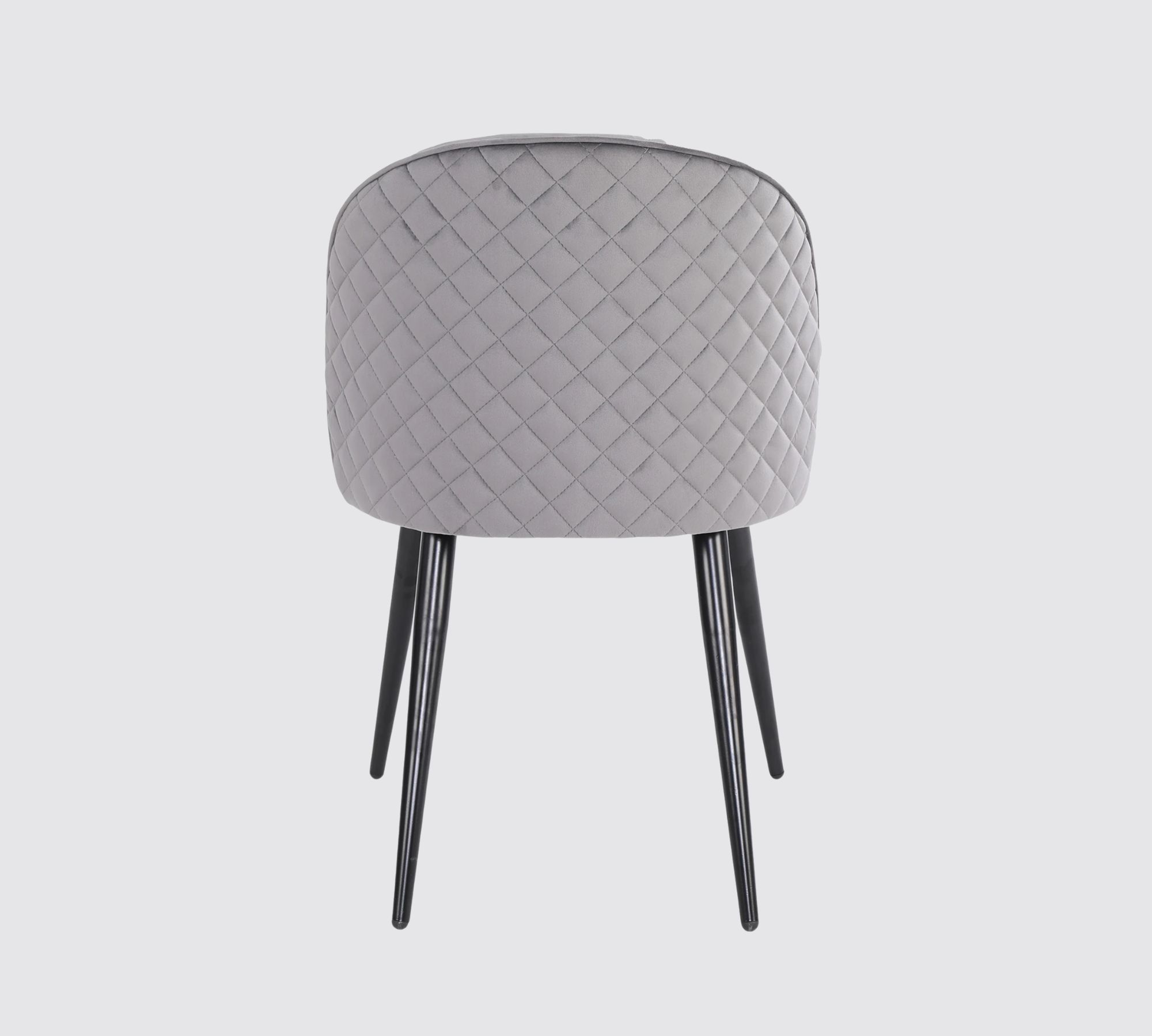 2x Velvet upholstered chair Grey