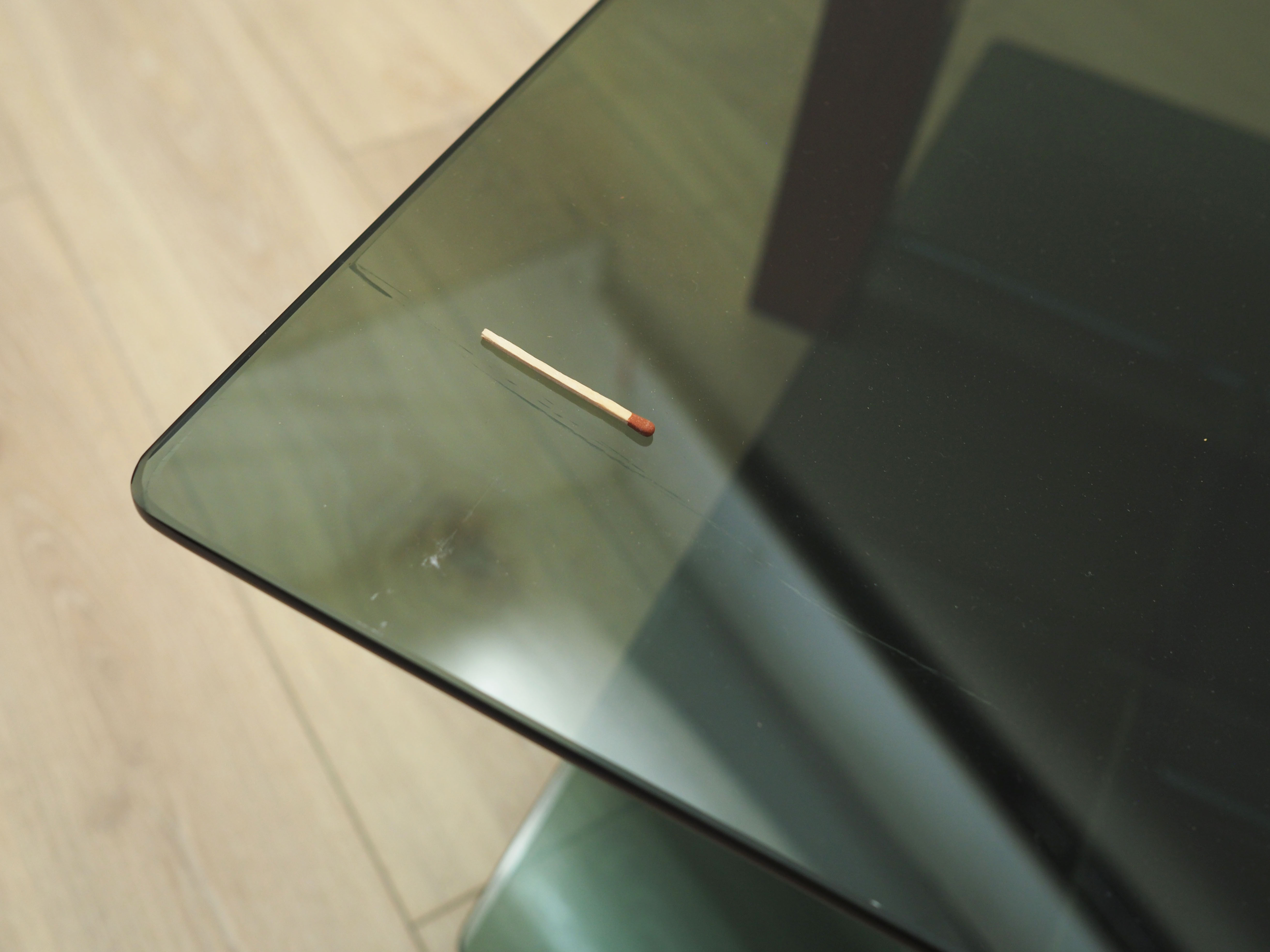 Glass table, Italian Design, 70s, Production: Italy