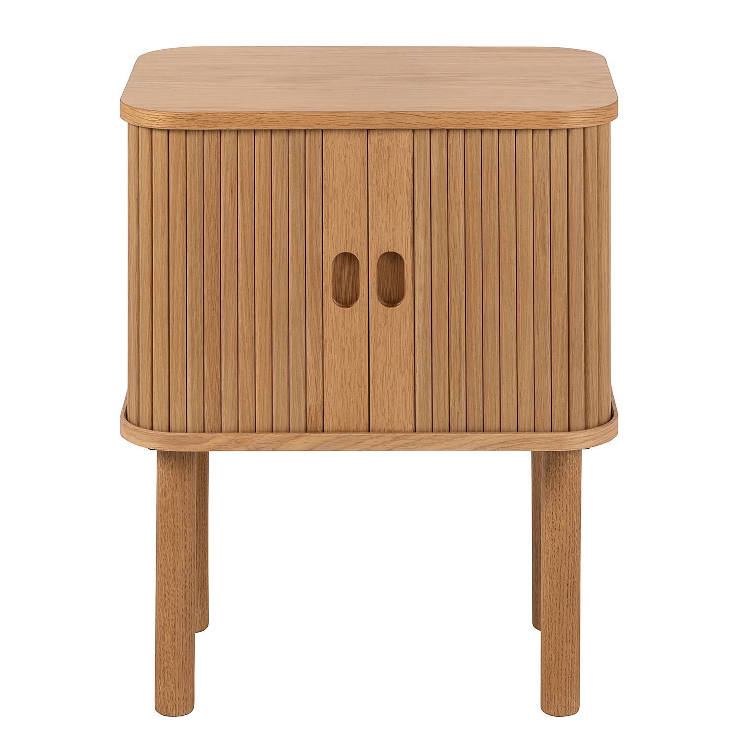 Henesk Nightstand Solid Wood Veneer Oak