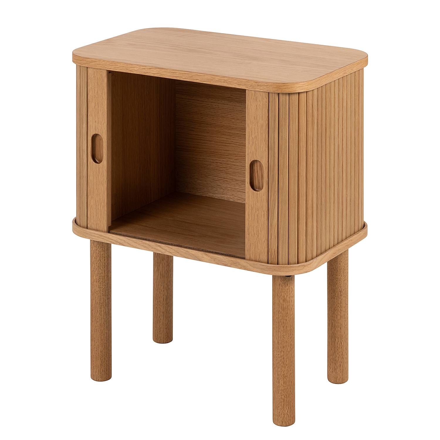 Henesk Nightstand Solid Wood Veneer Oak
