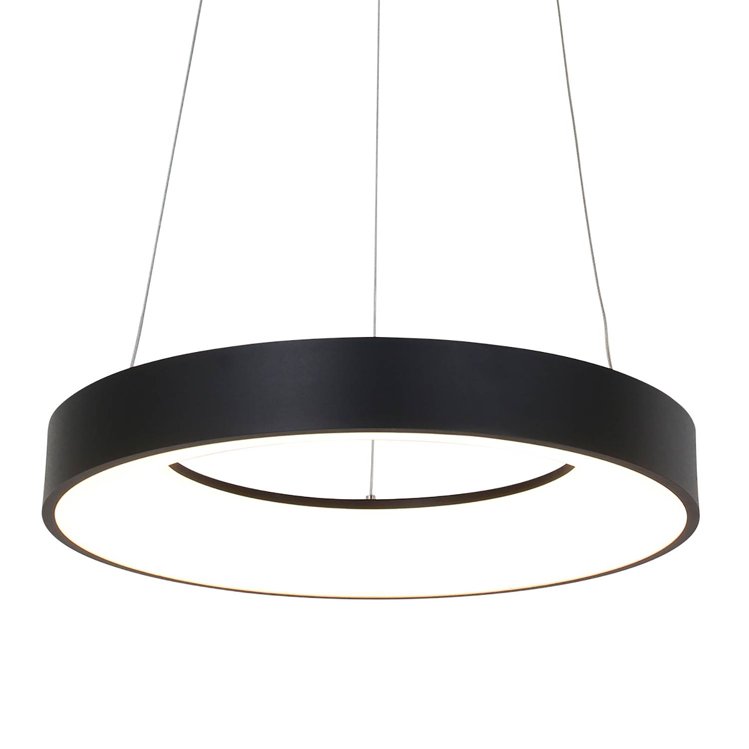Ringlede LED-Pendelleuchte Aluminium 1-flammig 48cm