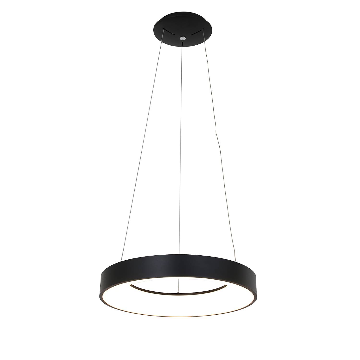 Ringlede LED-Pendelleuchte Aluminium 1-flammig 48cm