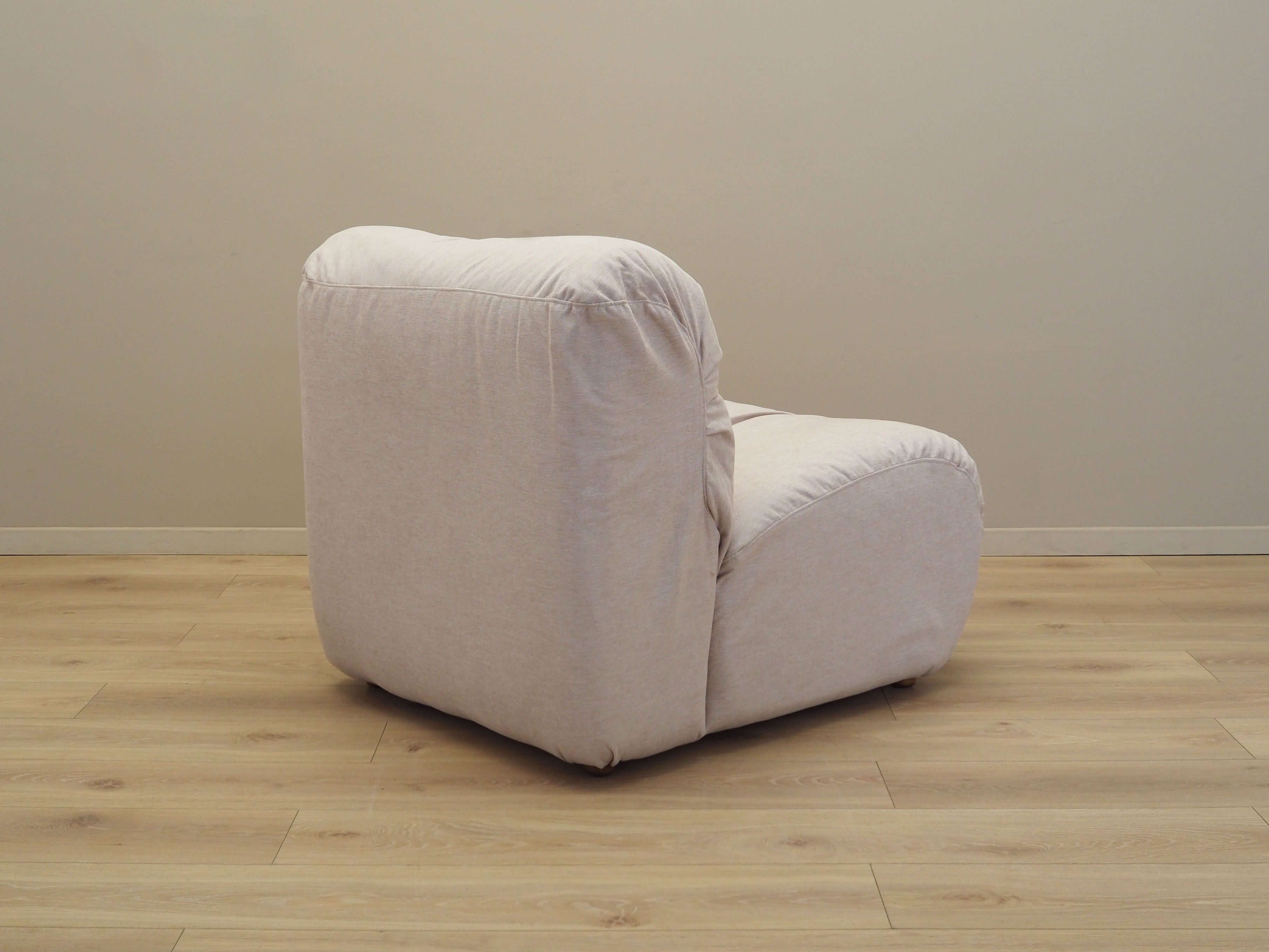 Beige armchair, Italian design, 1970s, Production: Italy
