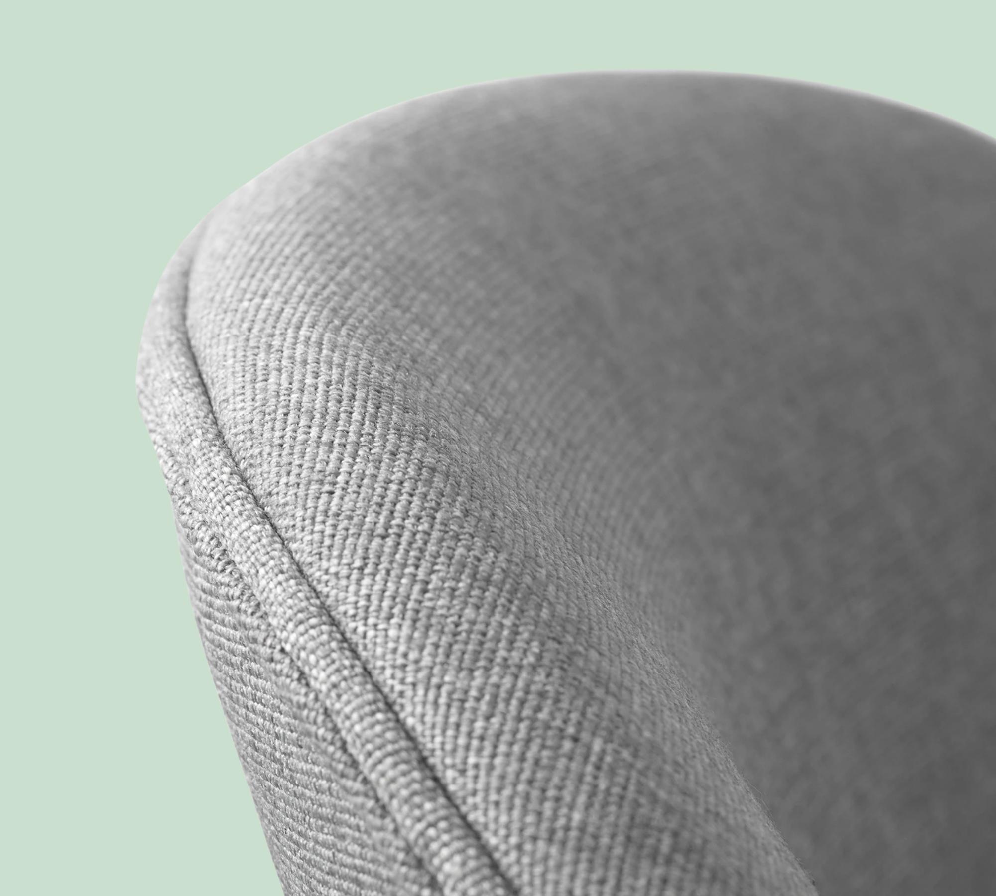 Upholstered chair with solid oak frame
