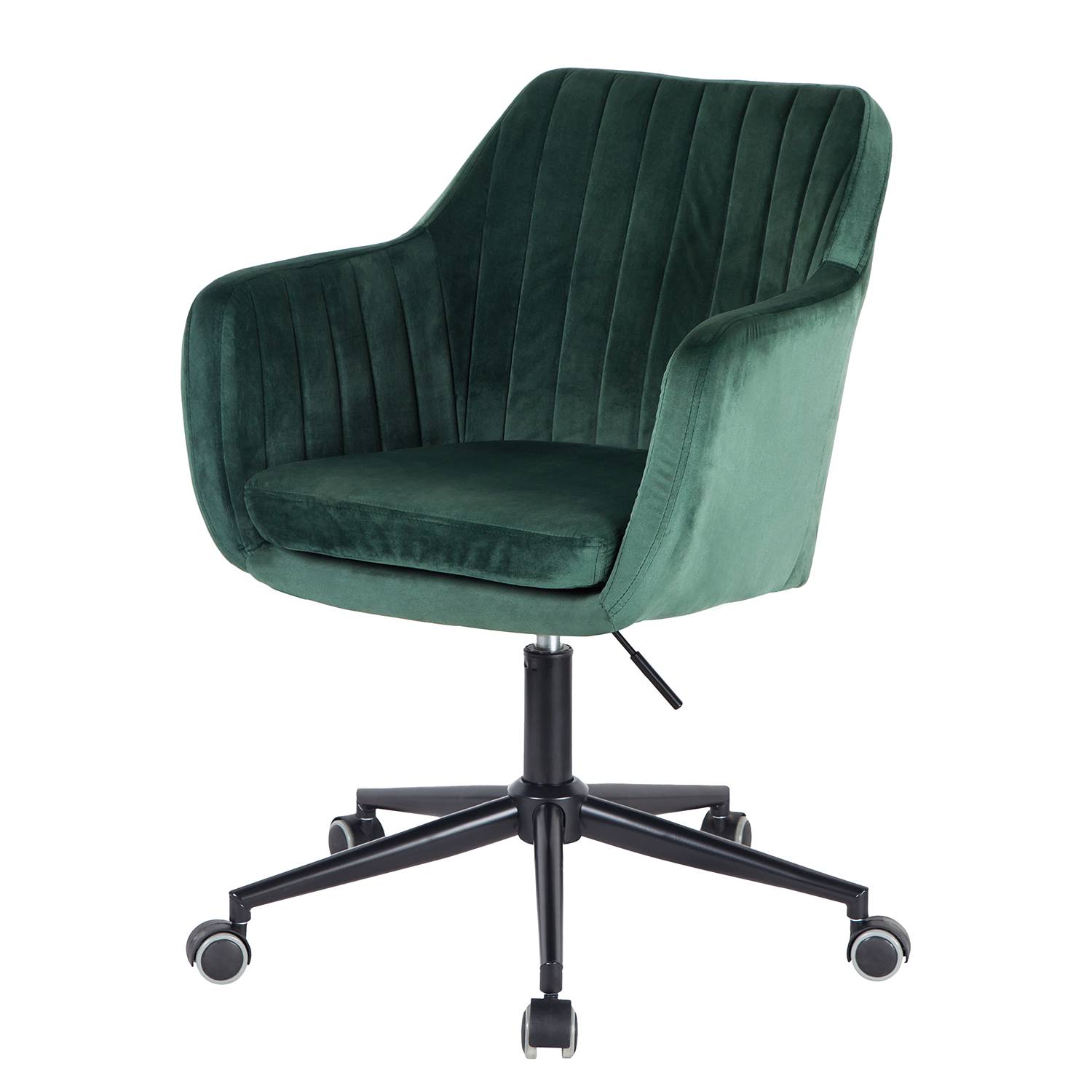 Leezy office swivel chair velvet green black
