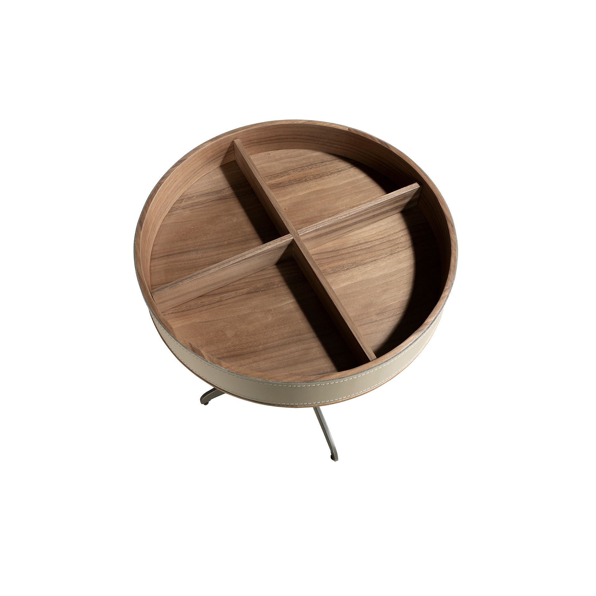Round side table
Leather steel
