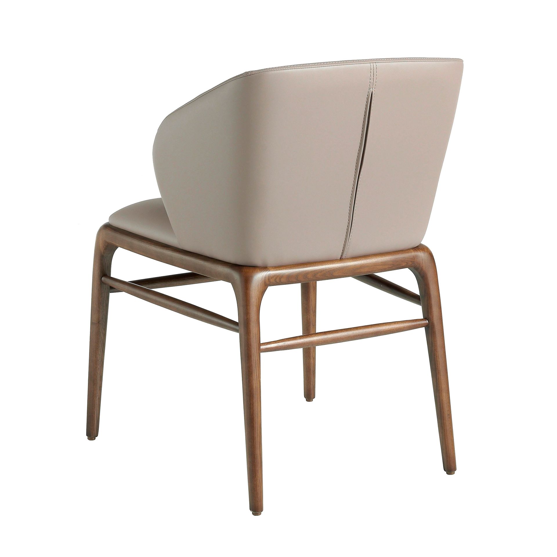 Dining chair faux leather grey