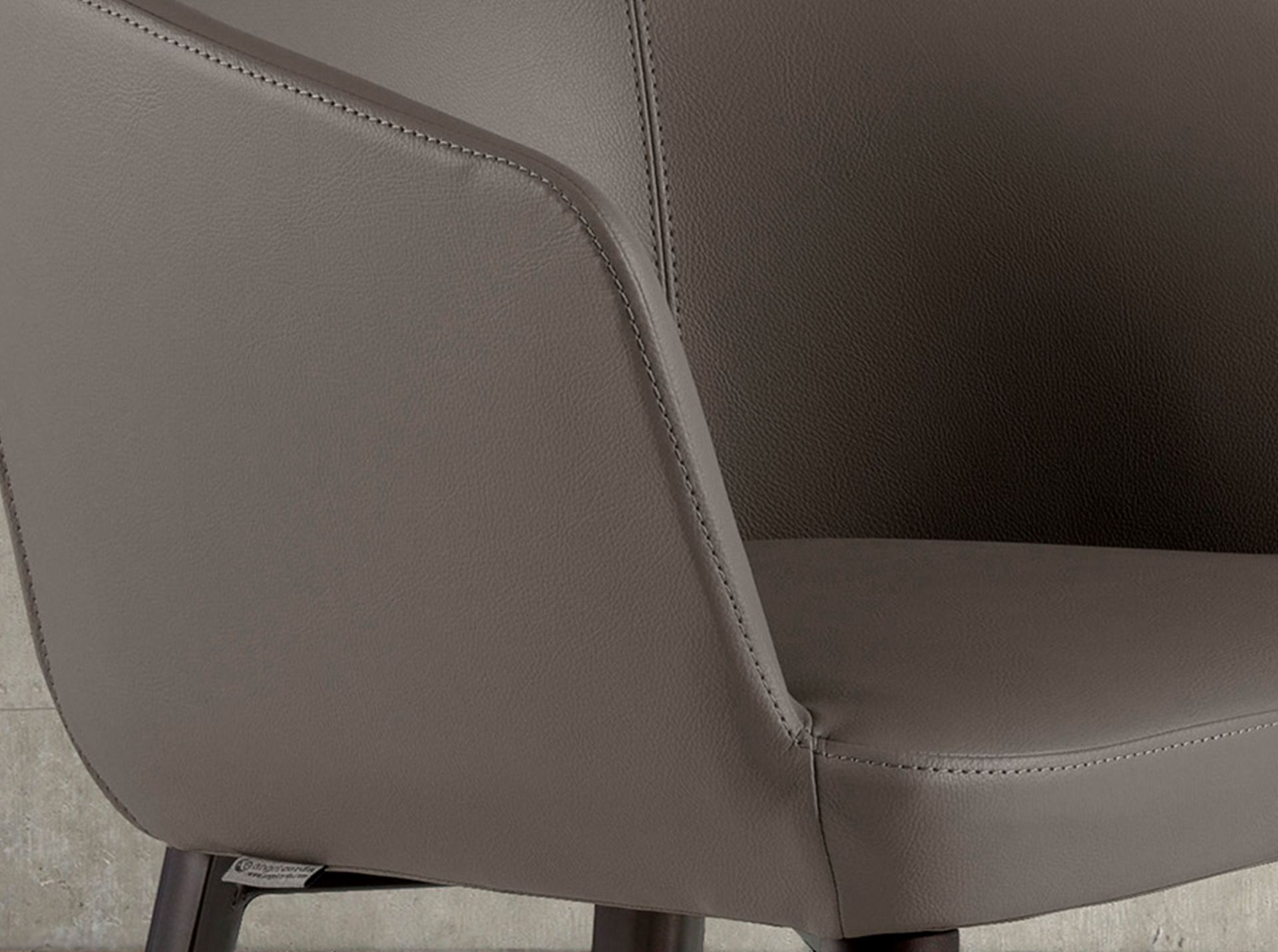 Bar stool faux leather grey