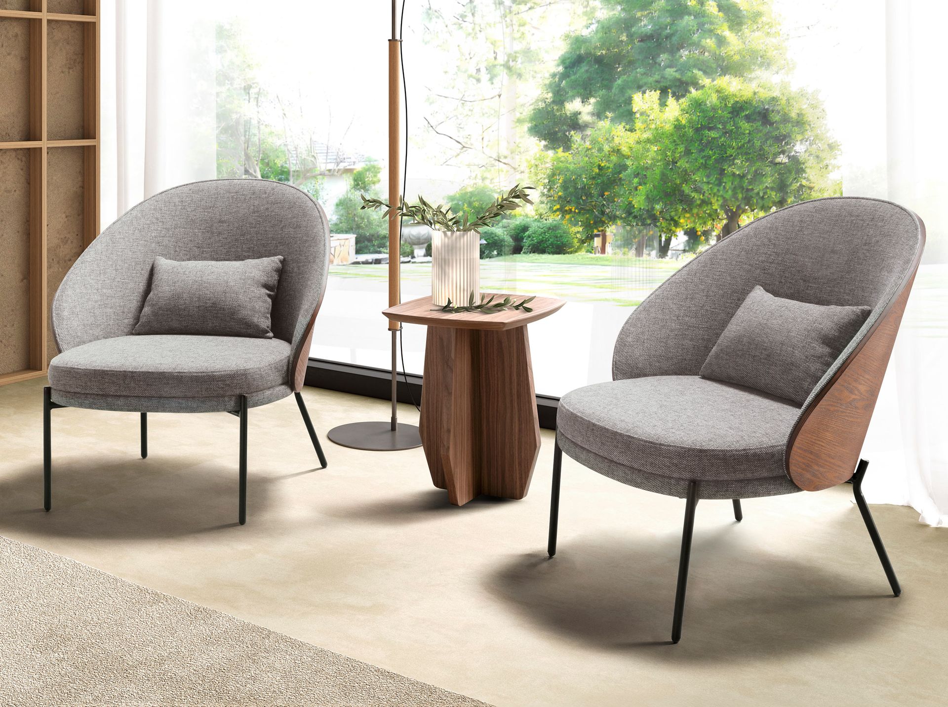 Armchair Textile Grey
