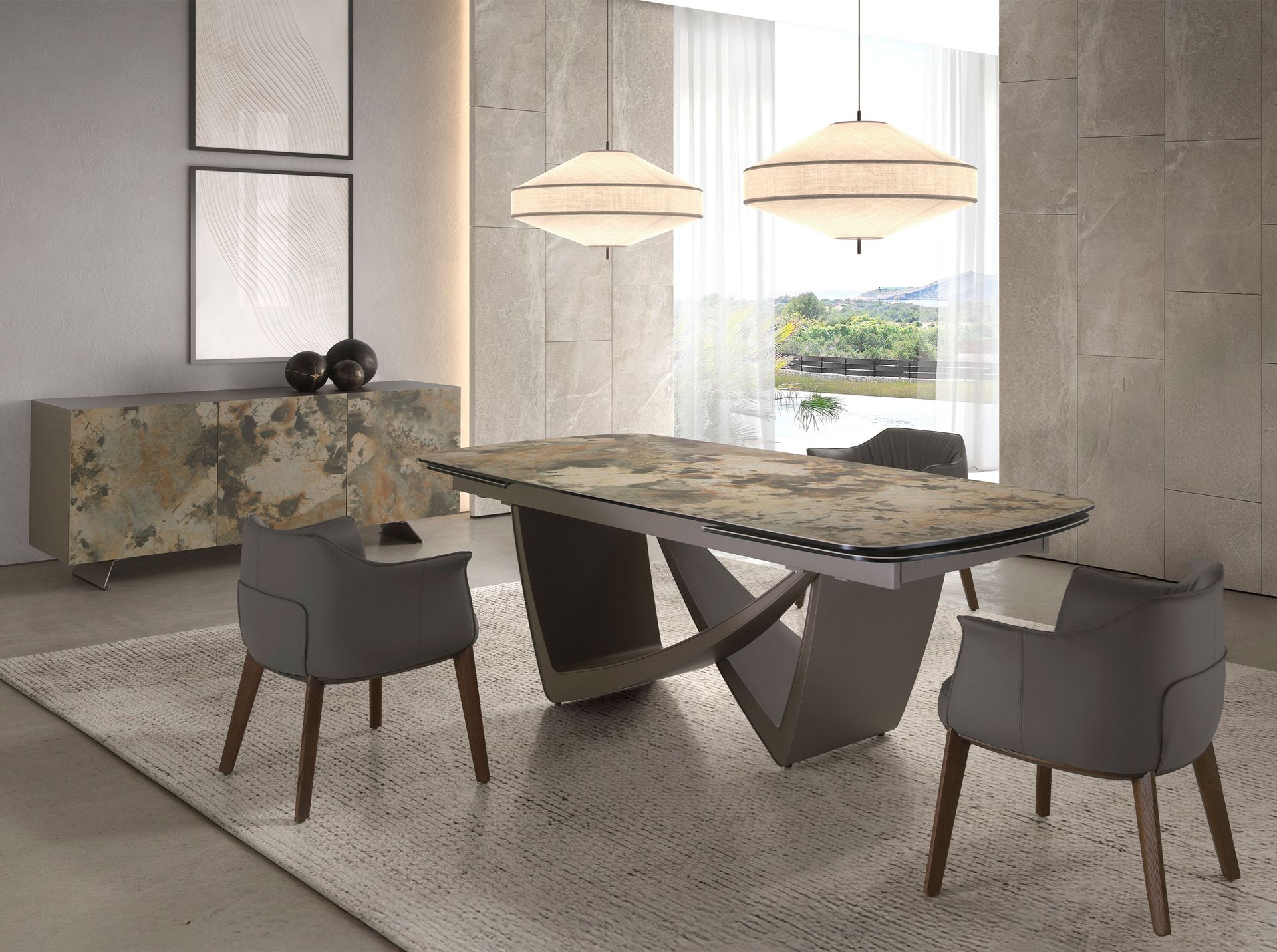 Armchair Faux Leather Grey