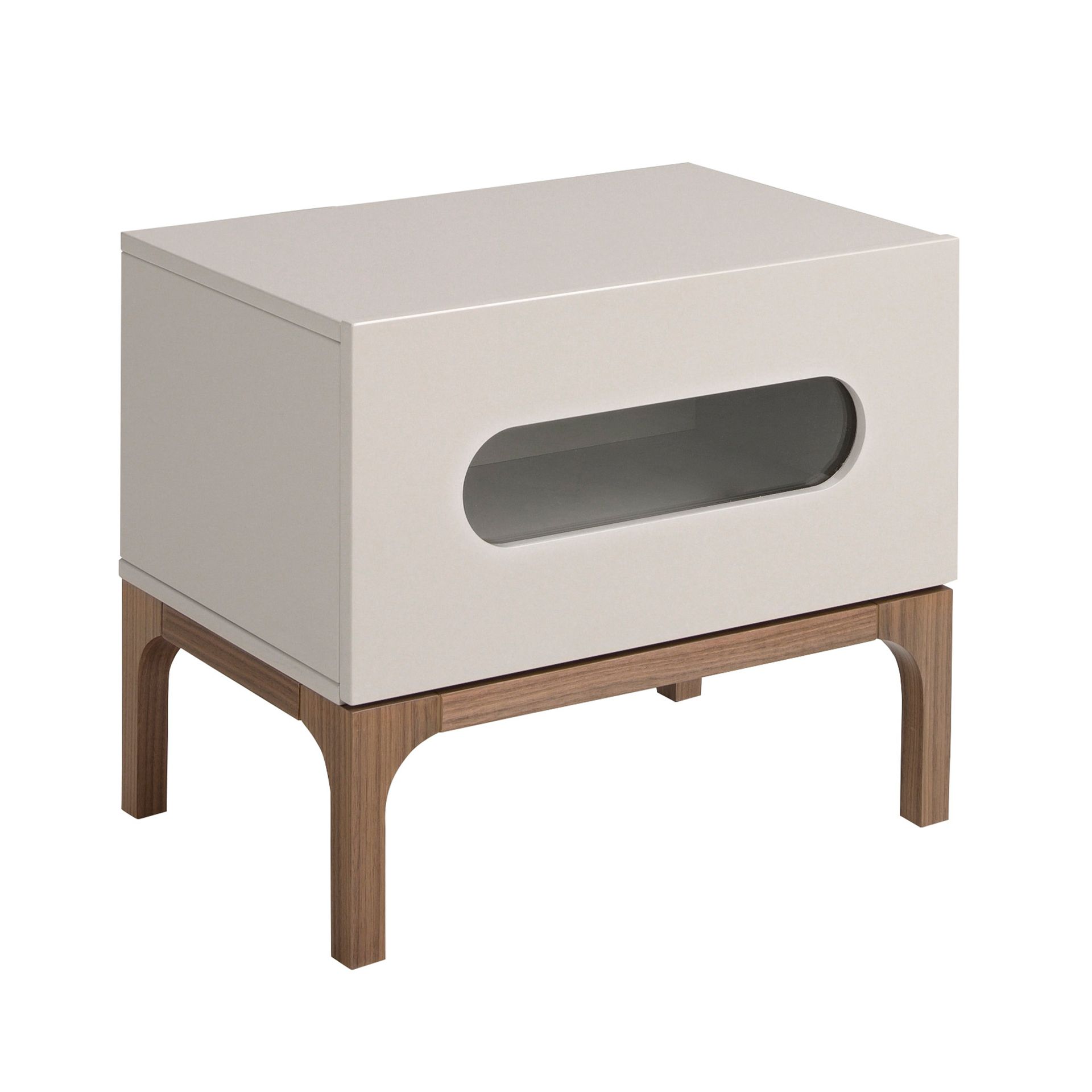 Nightstand Walnut Gray