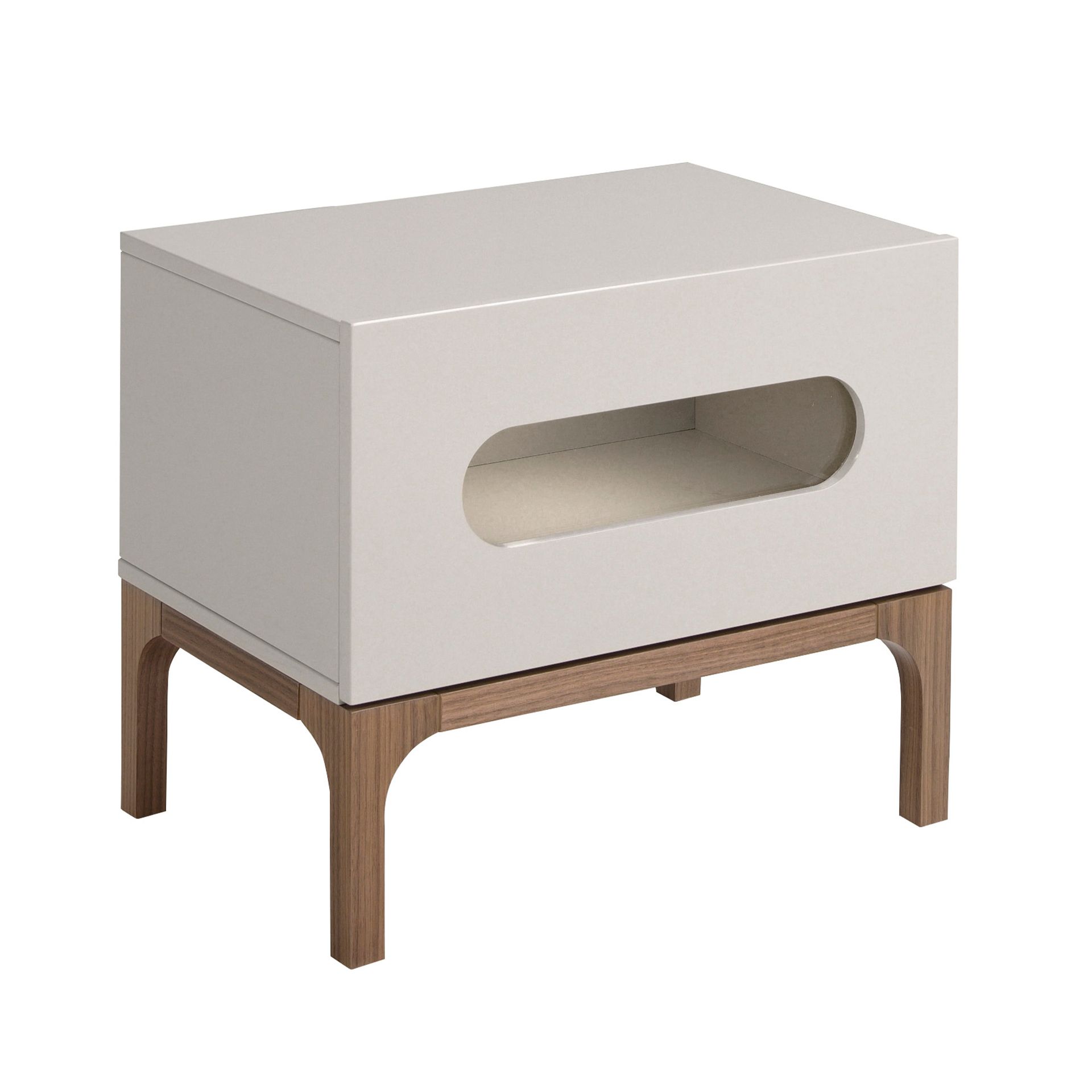 Nightstand Walnut Gray