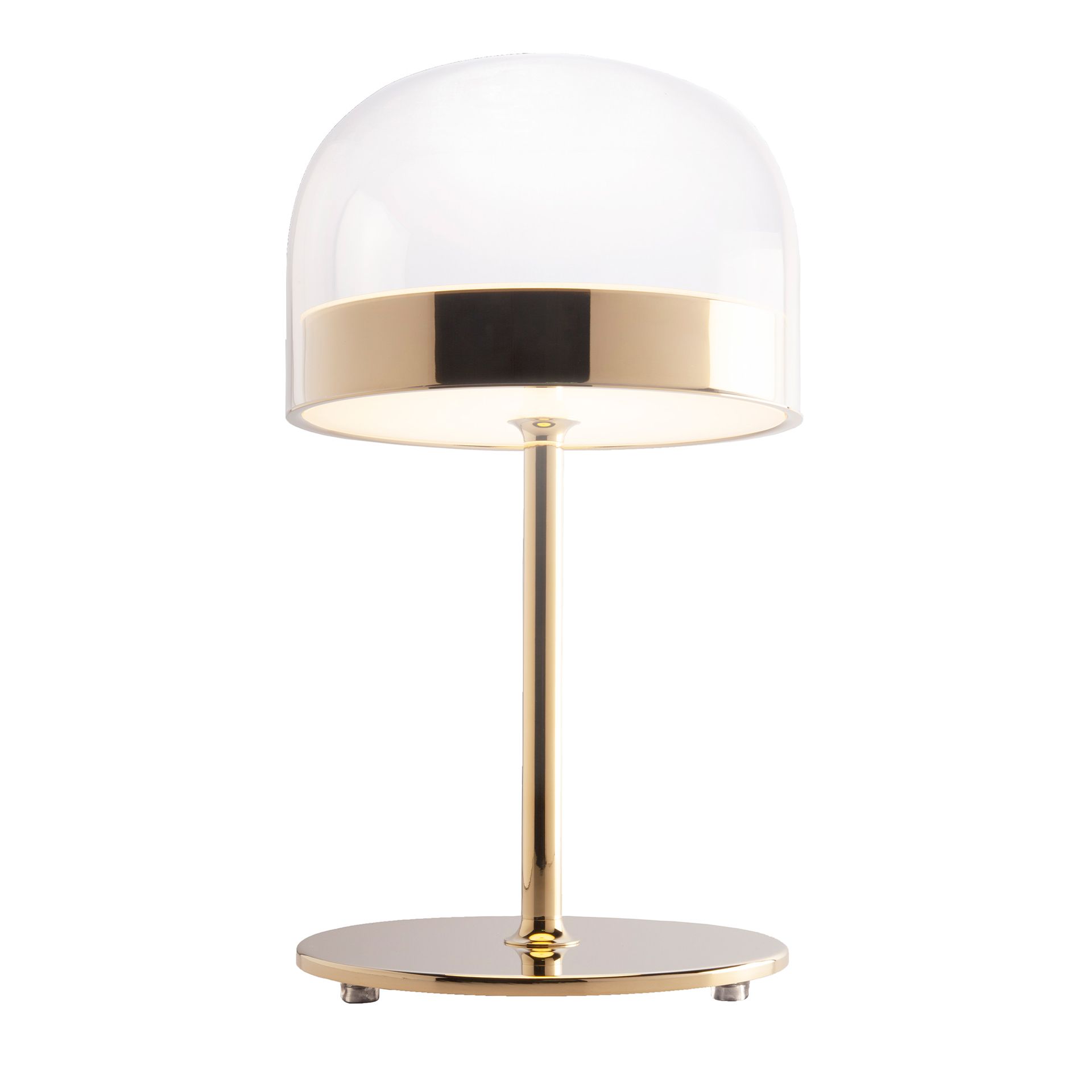 Tischleuchte Stahl Glas Gold