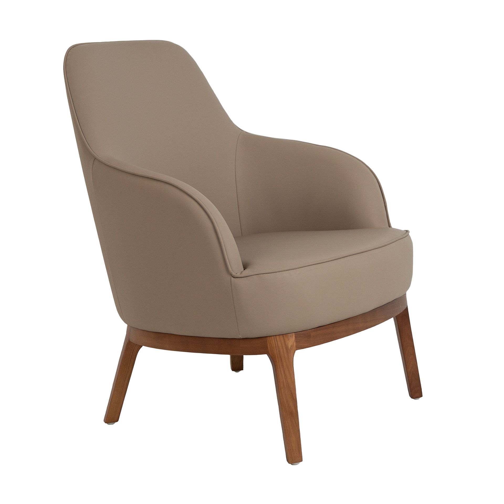 Armchair Faux Leather Brown