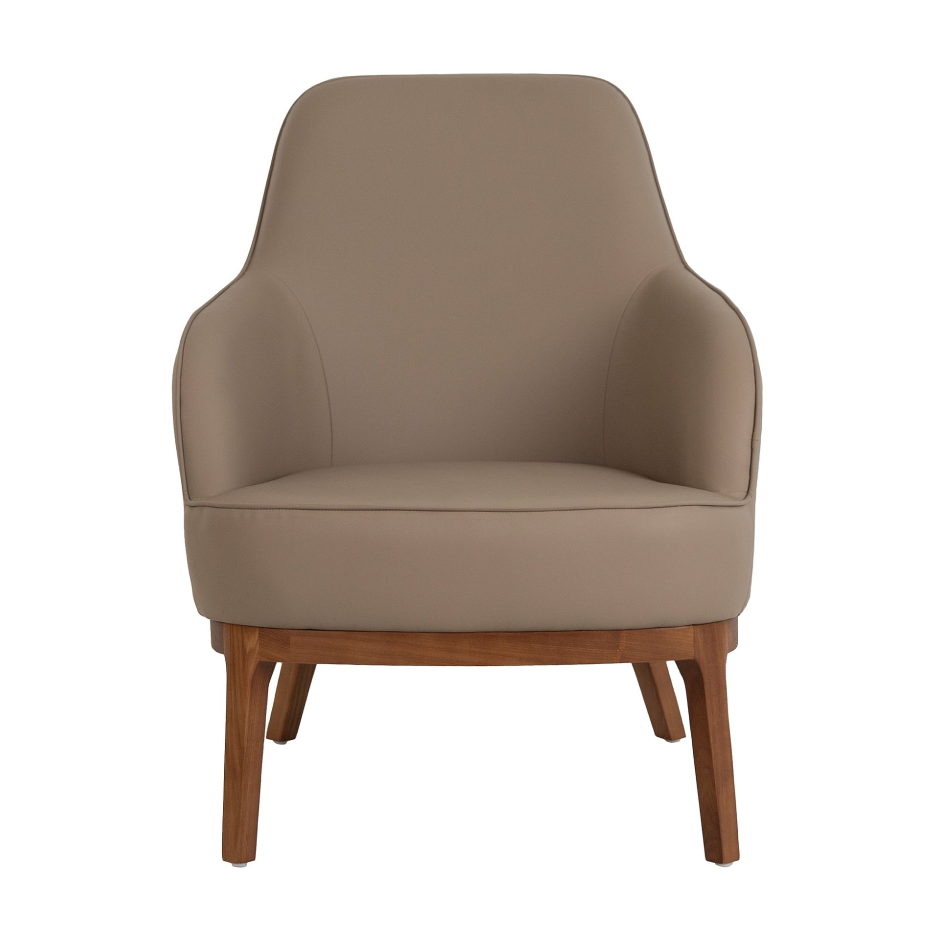 Armchair Faux Leather Brown