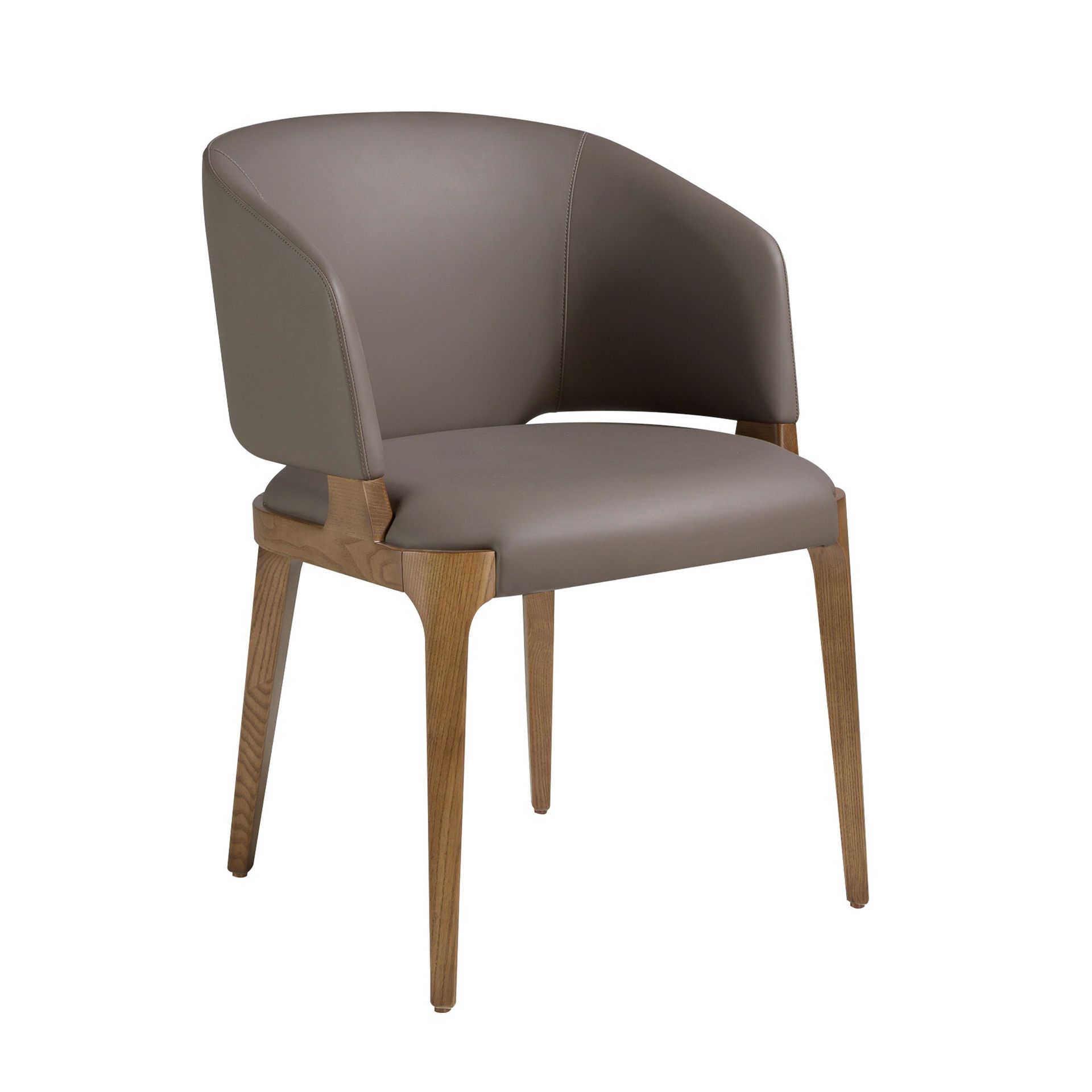 Armchair faux leather grey