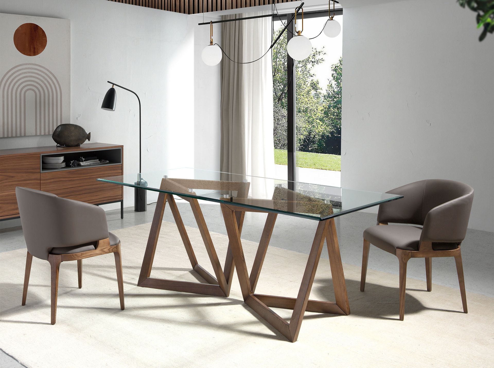 Armchair faux leather grey