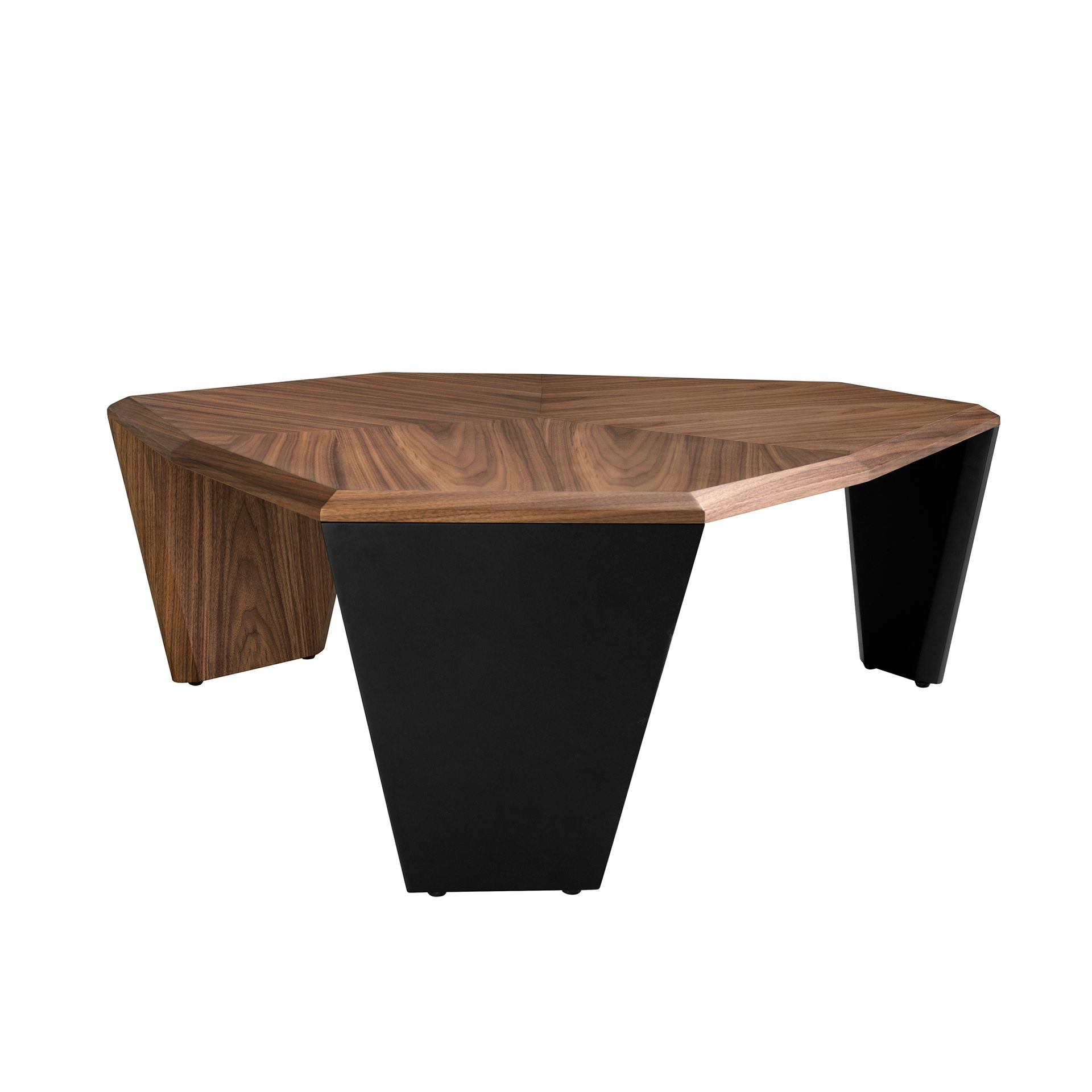 Abstrakter Couchtisch Nussbaum