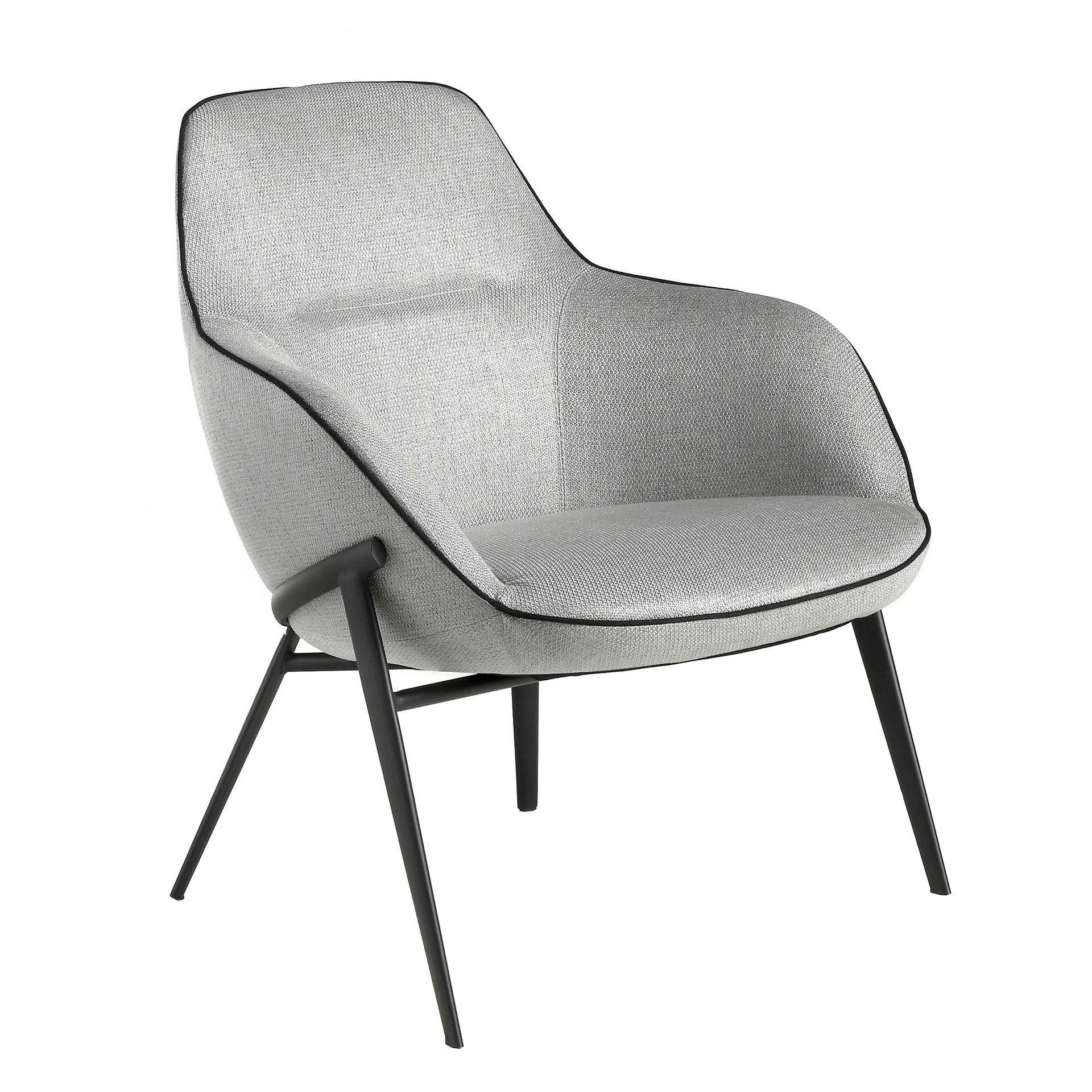 Poltrona in tessuto grigio