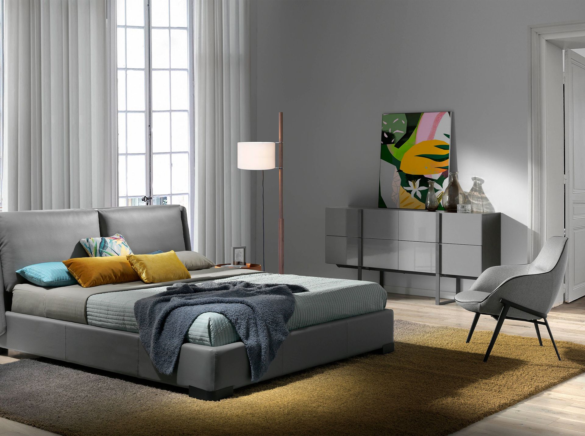Armchair Fabric Grey