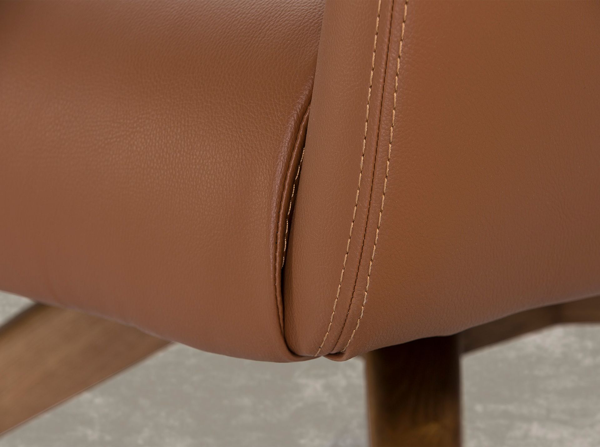Revolving armchair faux leather brown
