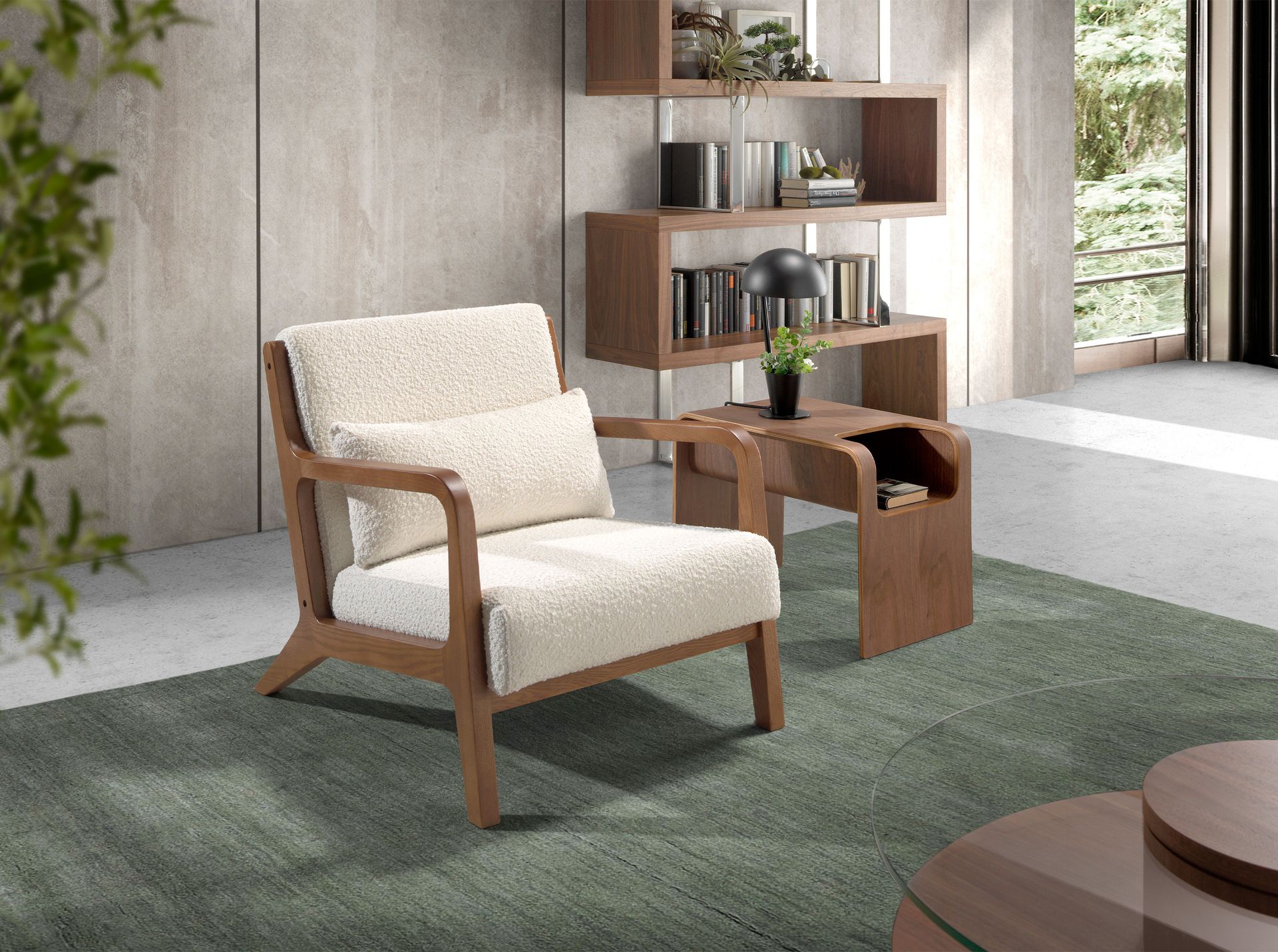 Sessel Textil Weiß