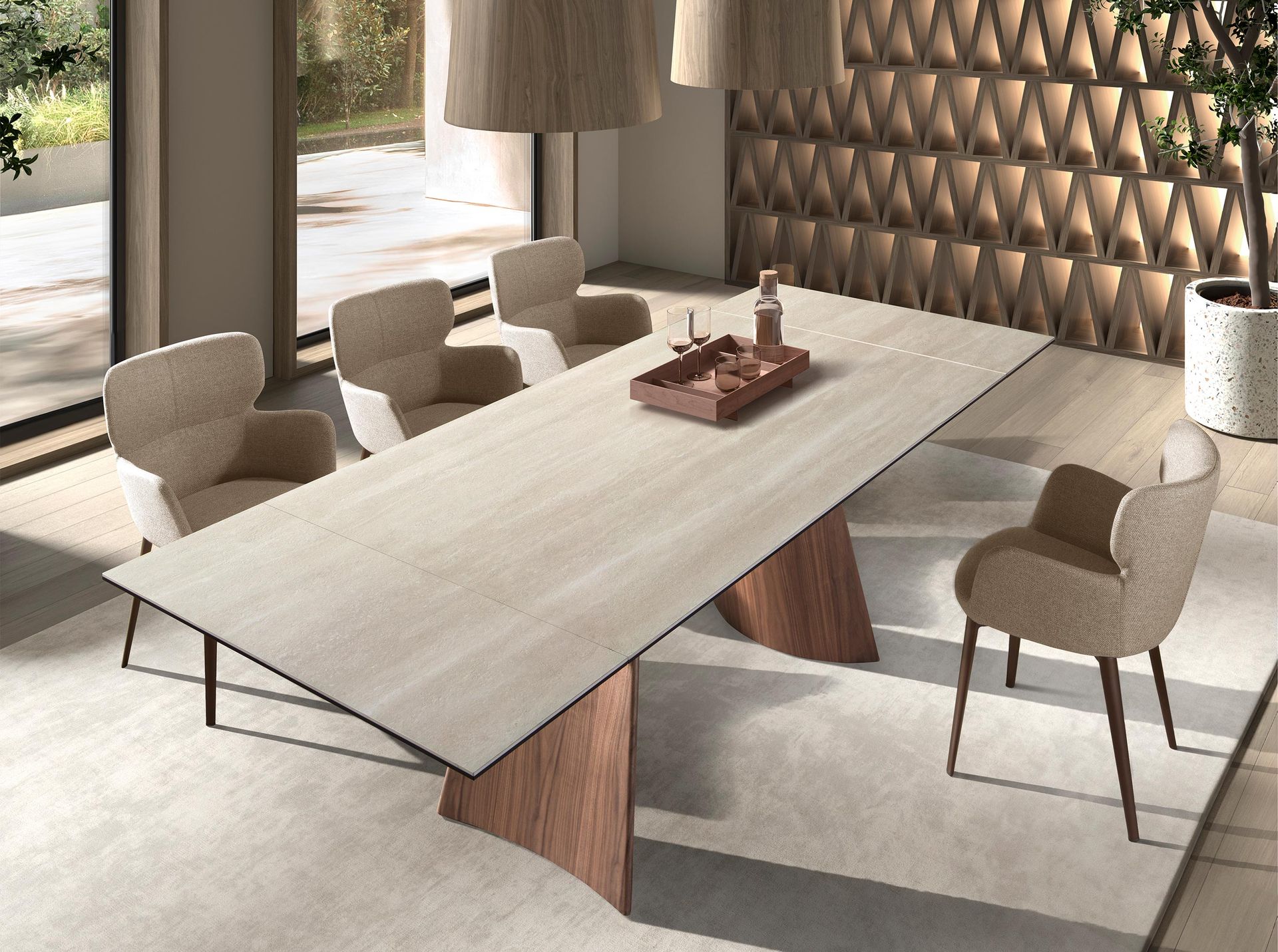 Dining chair Textile Light Brown
