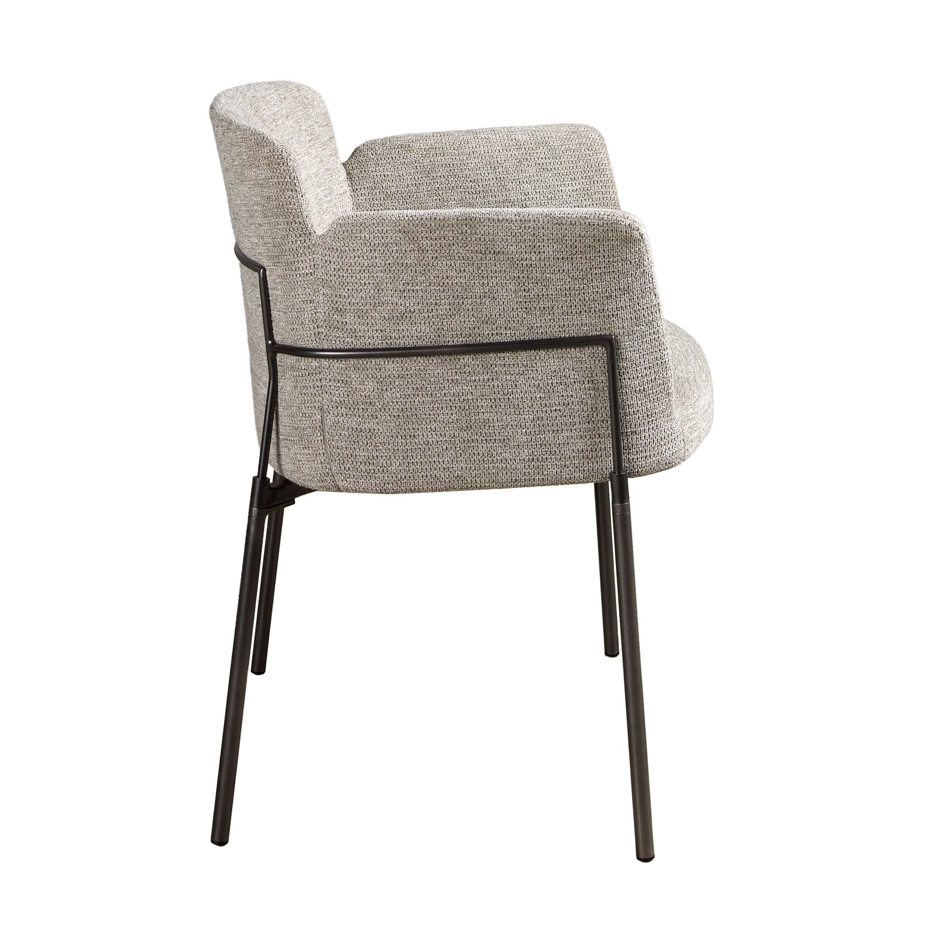 Esszimmerstuhl Textil Grau