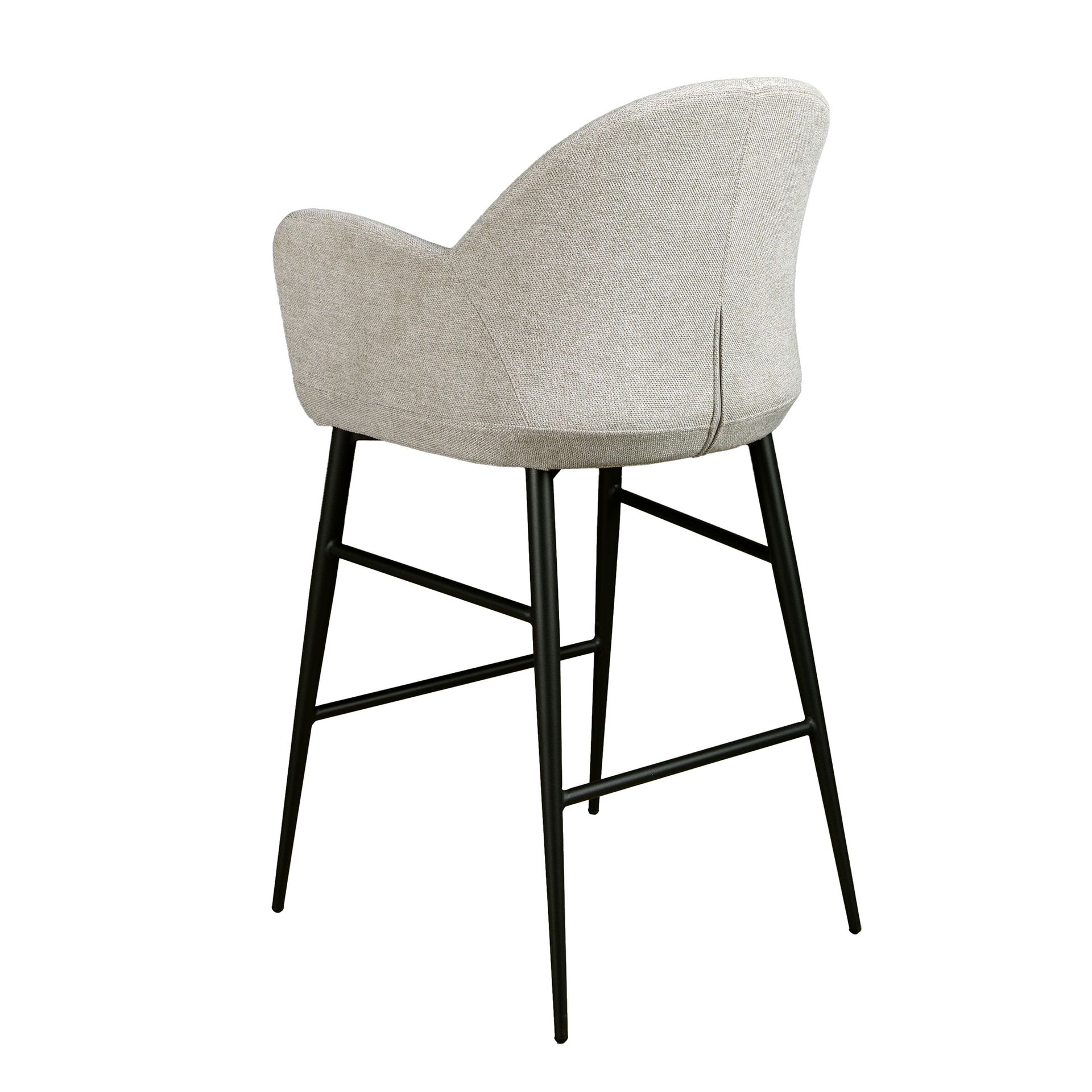 Barstuhl Textil Grau