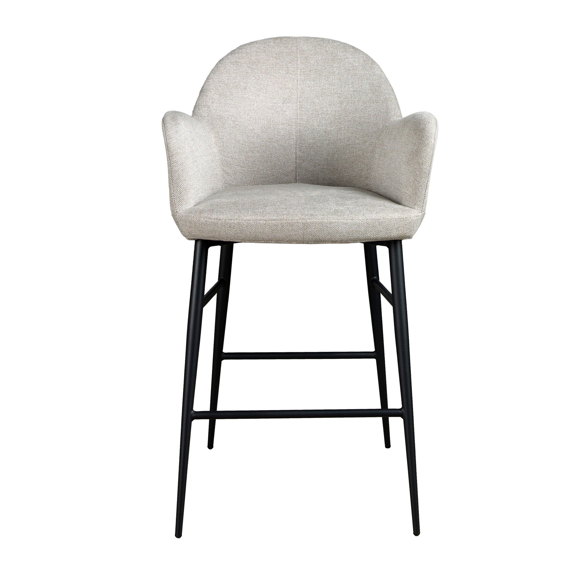 Barstuhl Textil Grau