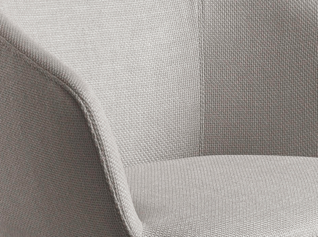 Sedia girevole in tessuto grigio