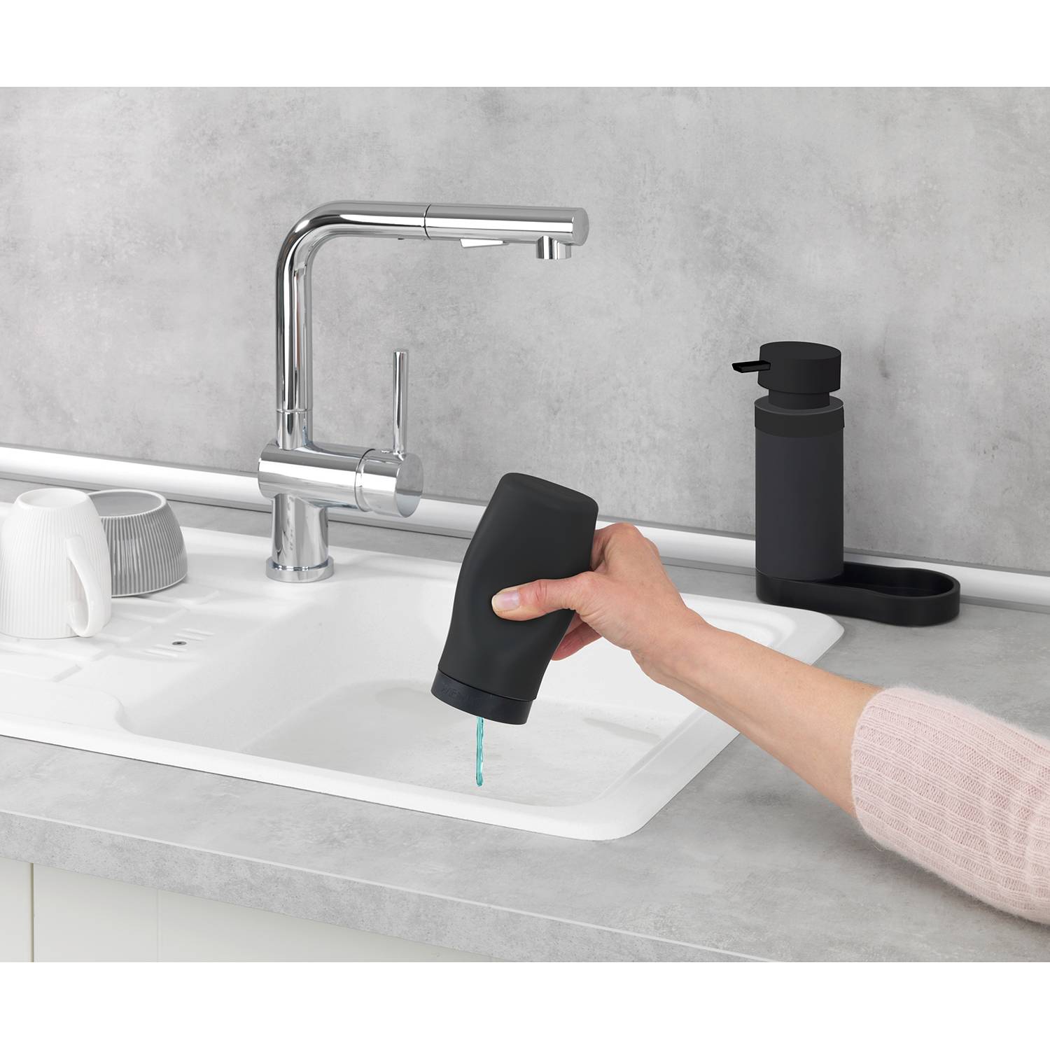 Washing Station Easy Squeeze (2-piece) Silicone Black
