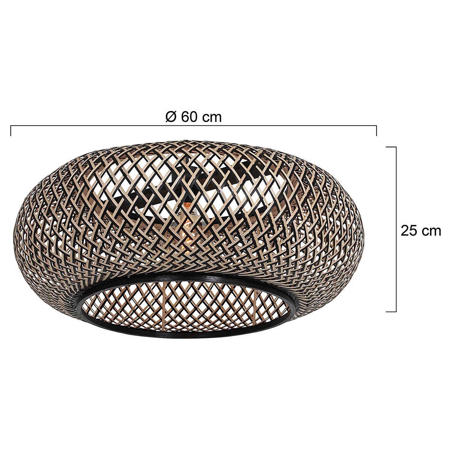 Maze lampshade Bamboo Brown