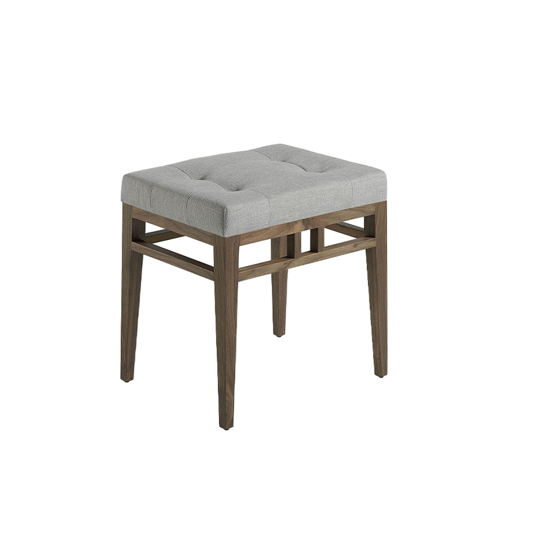 Sgabello tessuto grigio
