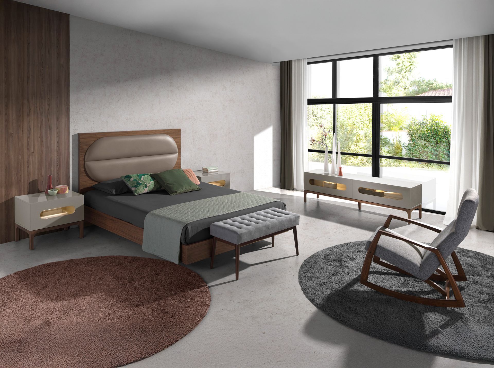 Bank Textil Grau