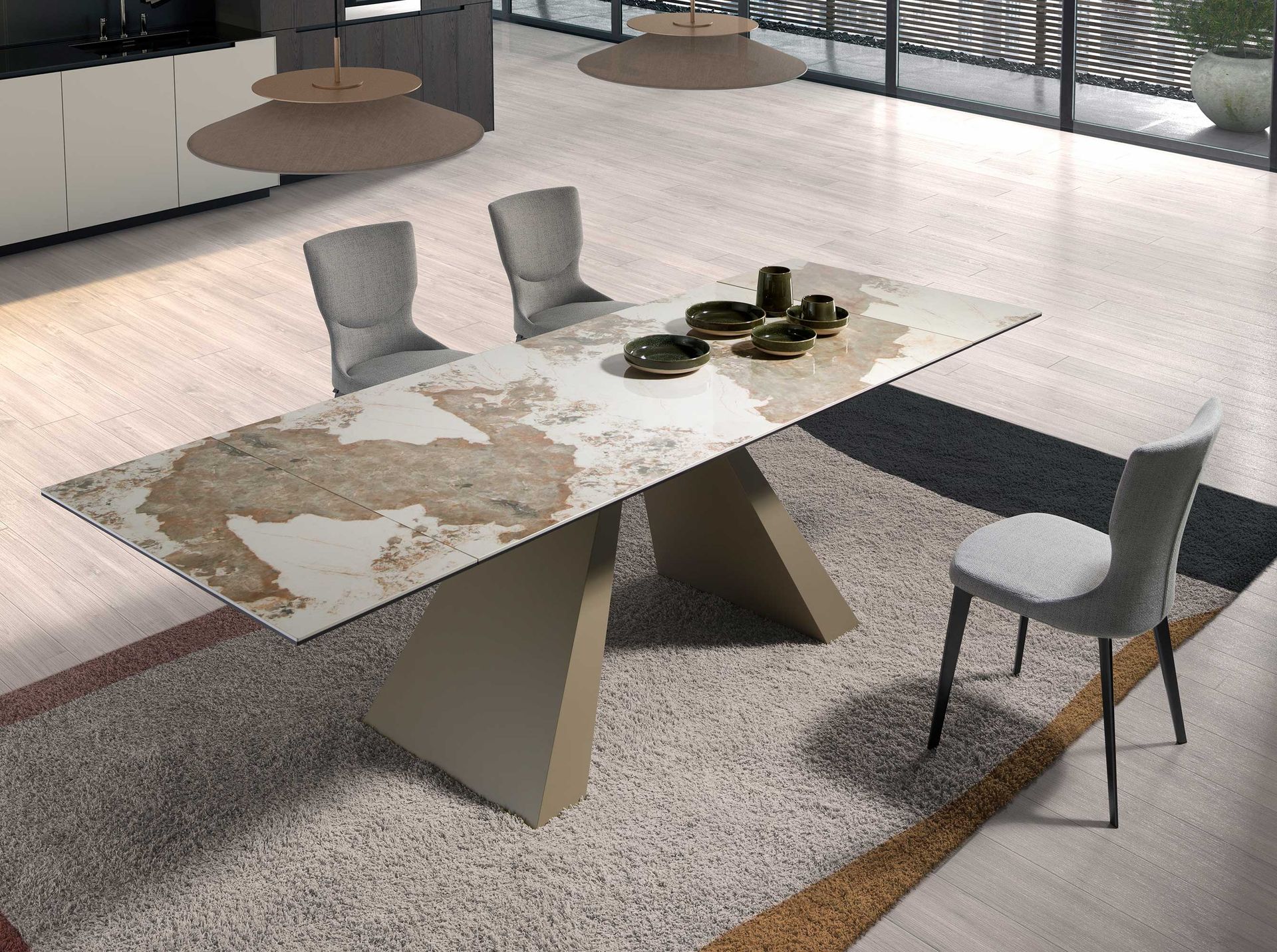 Dining chair textile grey